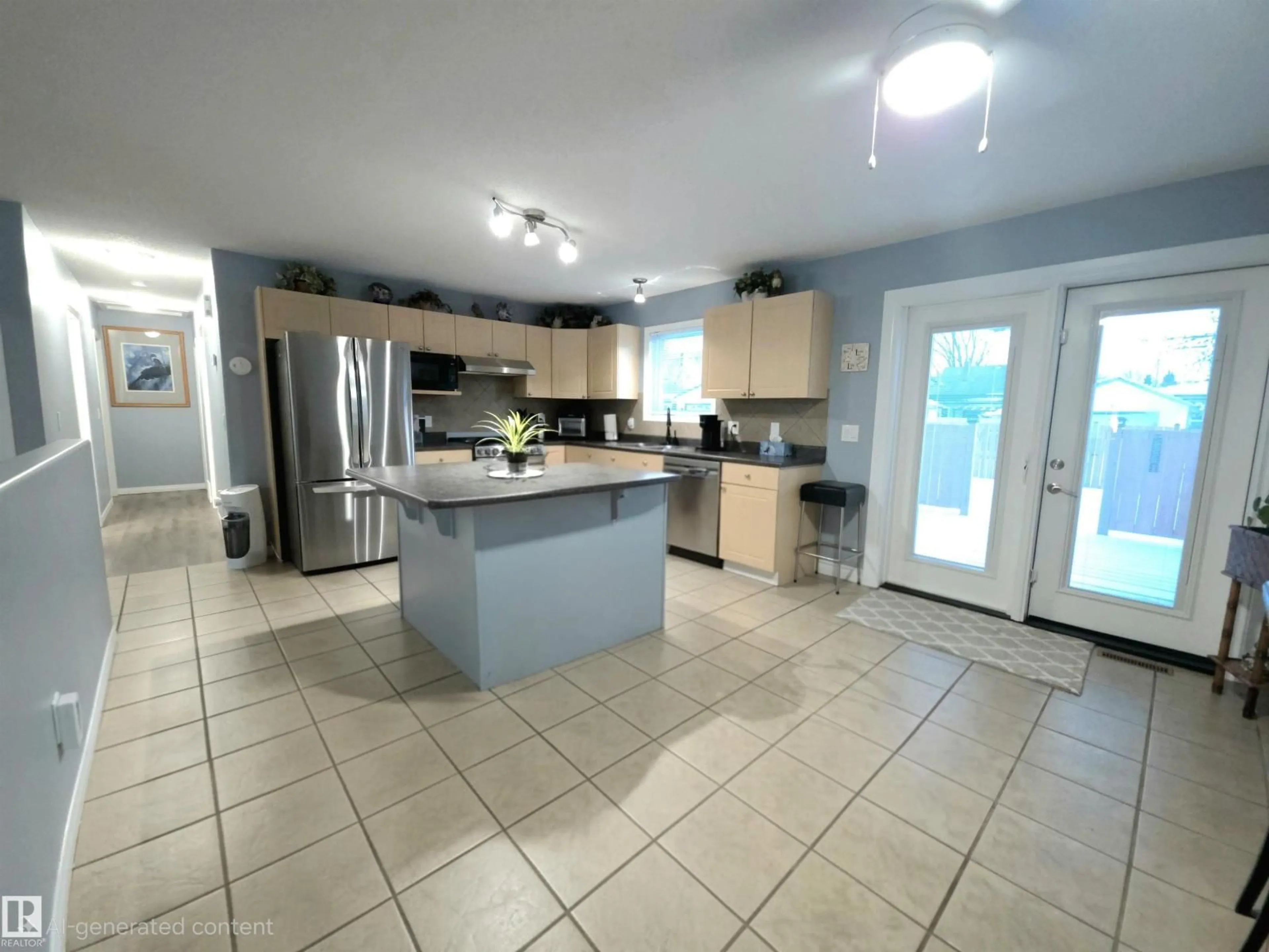 Open concept kitchen, ceramic/tile floor for 5146 54 AV, Redwater Alberta T0A2W0