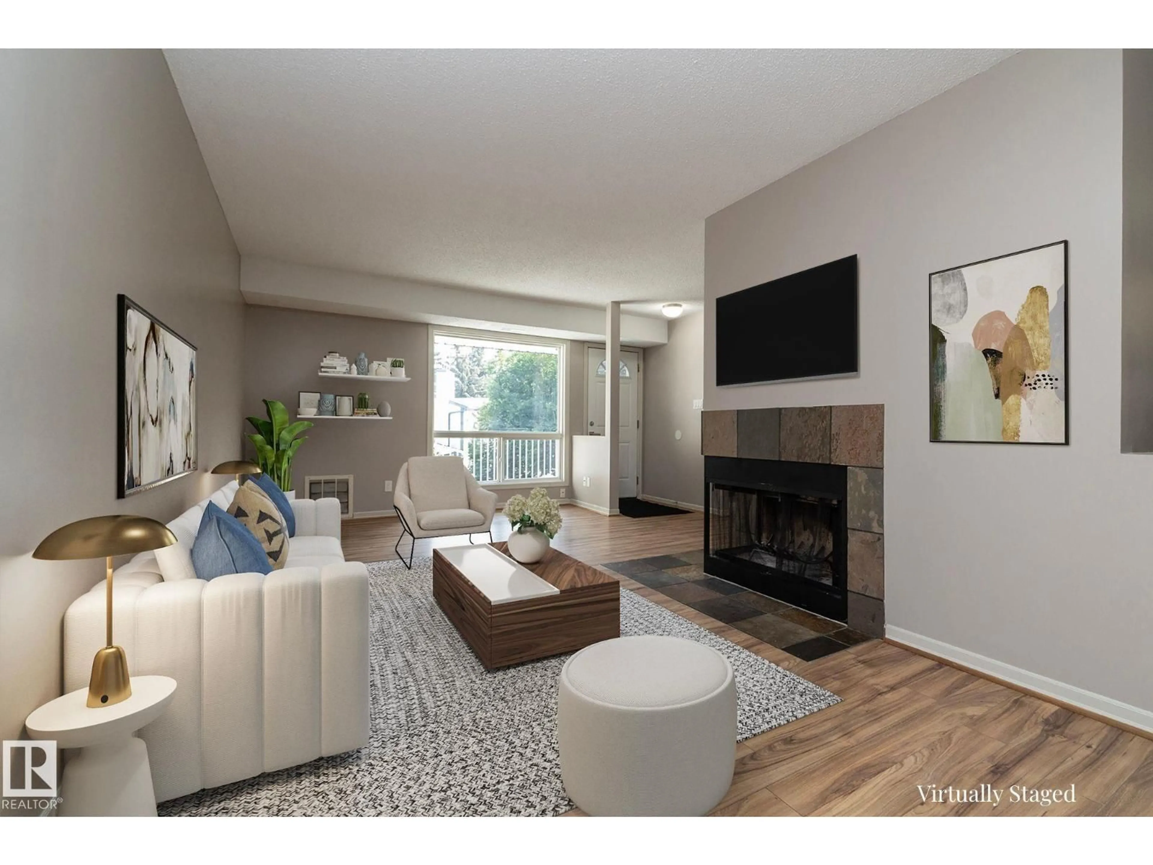 Living room with furniture, unknown for #23 - 14620 26 ST, Edmonton Alberta T5Y2J9