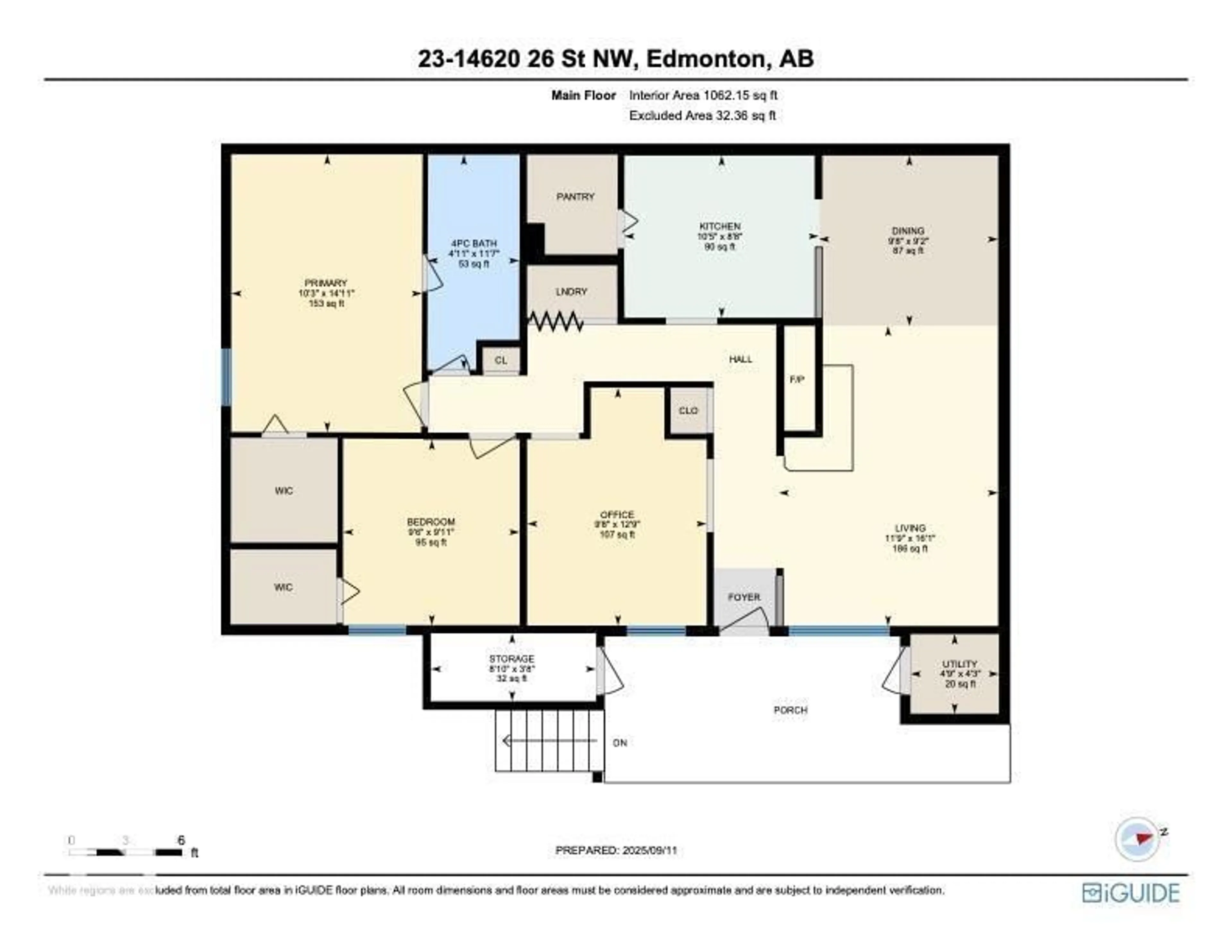 Floor plan for #23 - 14620 26 ST, Edmonton Alberta T5Y2J9