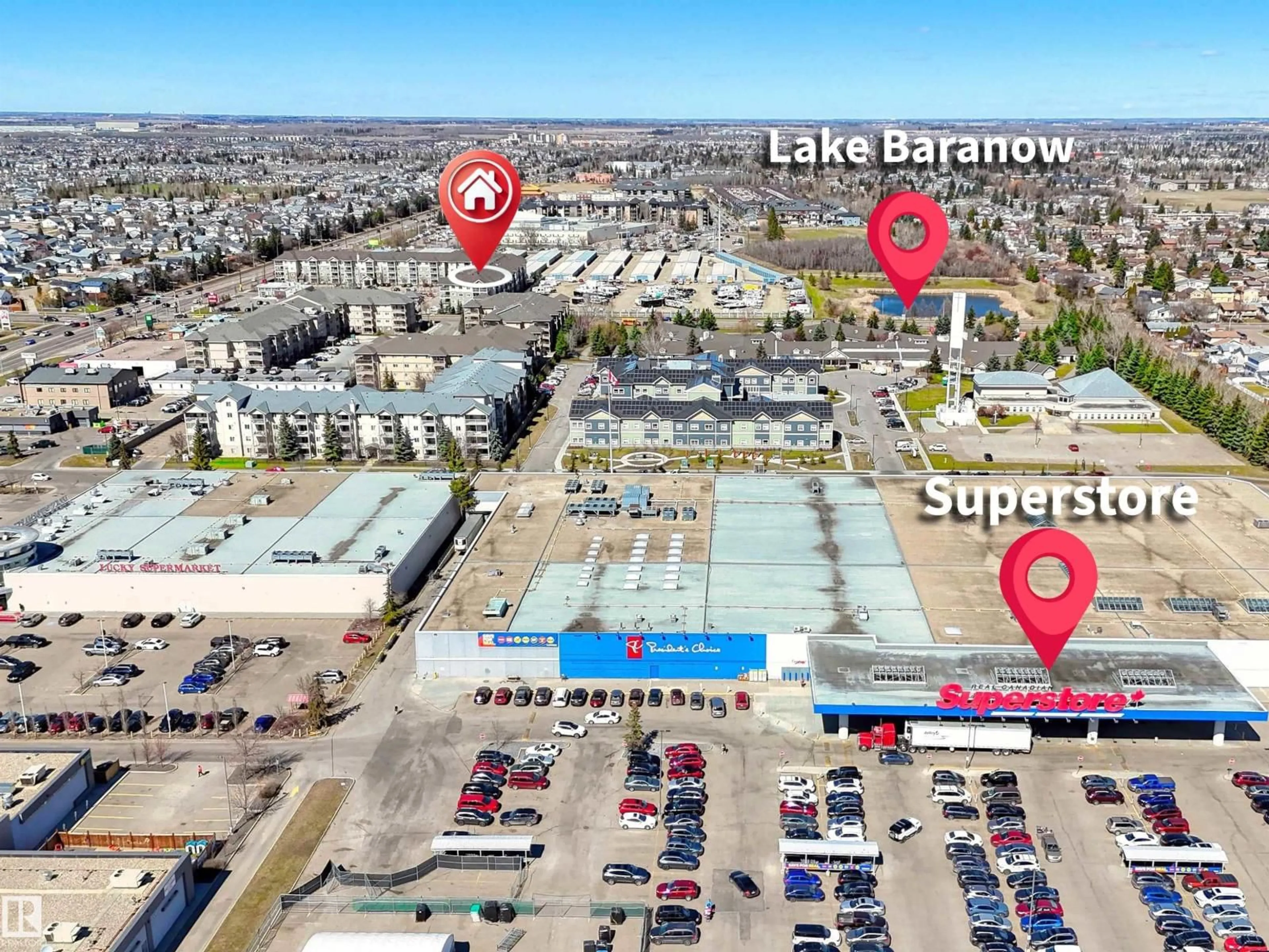 A pic from outside/outdoor area/front of a property/back of a property/a pic from drone, street for #303 - 12650 142 AV, Edmonton Alberta T5X0J4