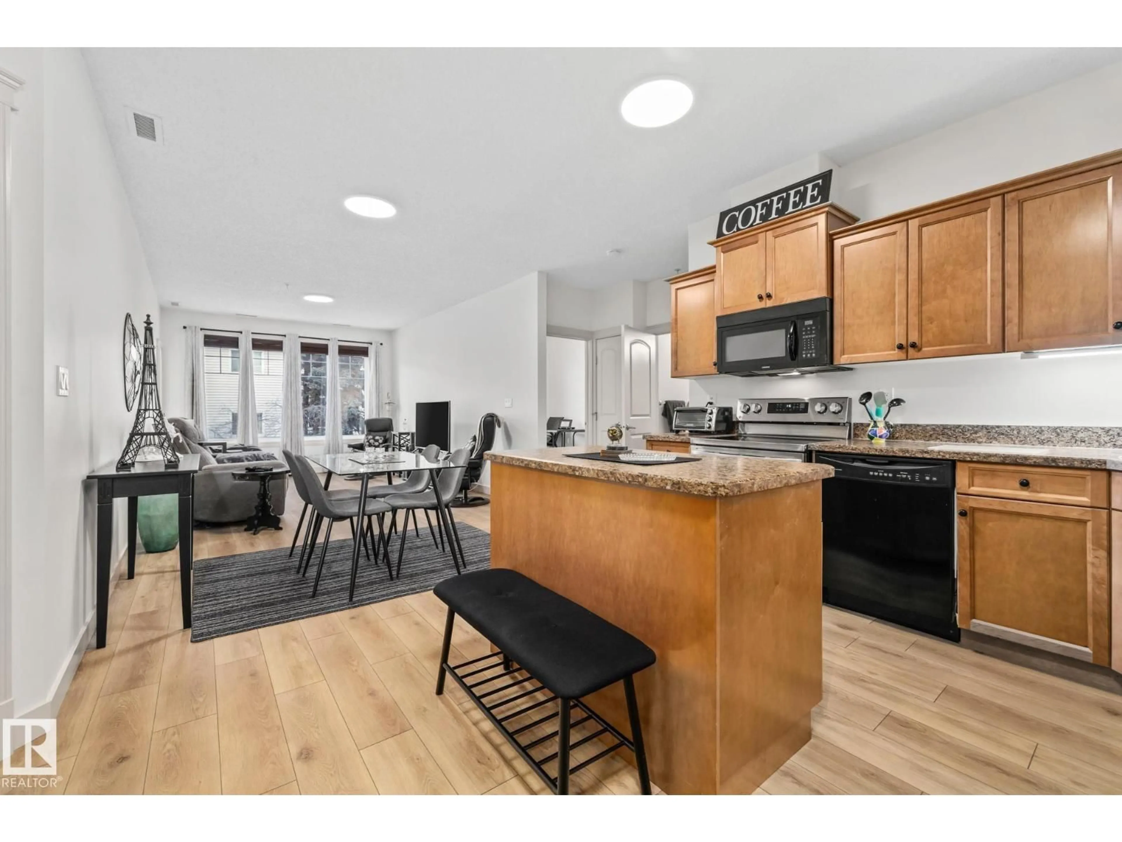 Open concept kitchen, unknown for #219 - 9820 165 ST NW, Edmonton Alberta T5P0N3