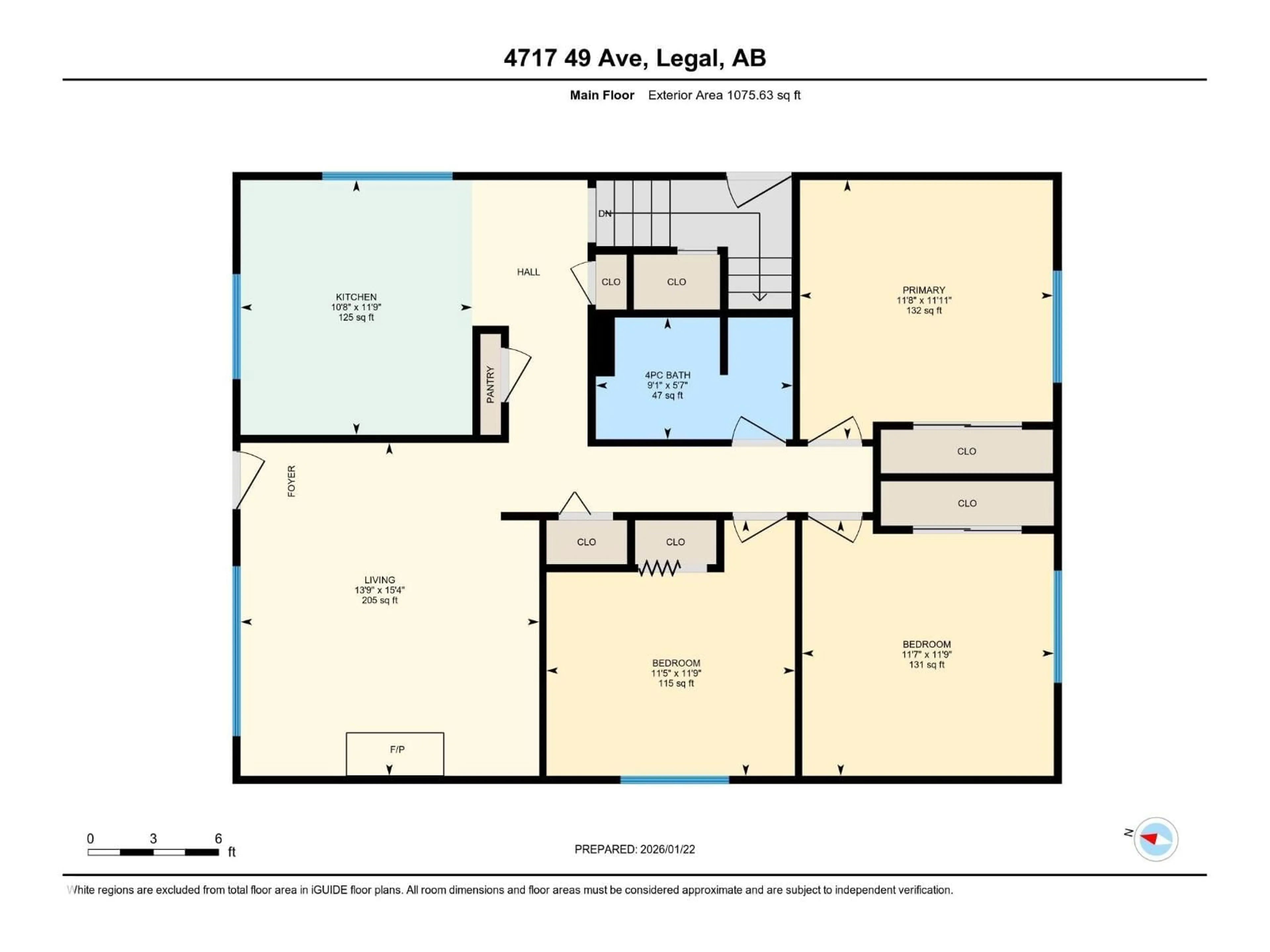 Floor plan for 4717 49 AV, Legal Alberta T0G1L0