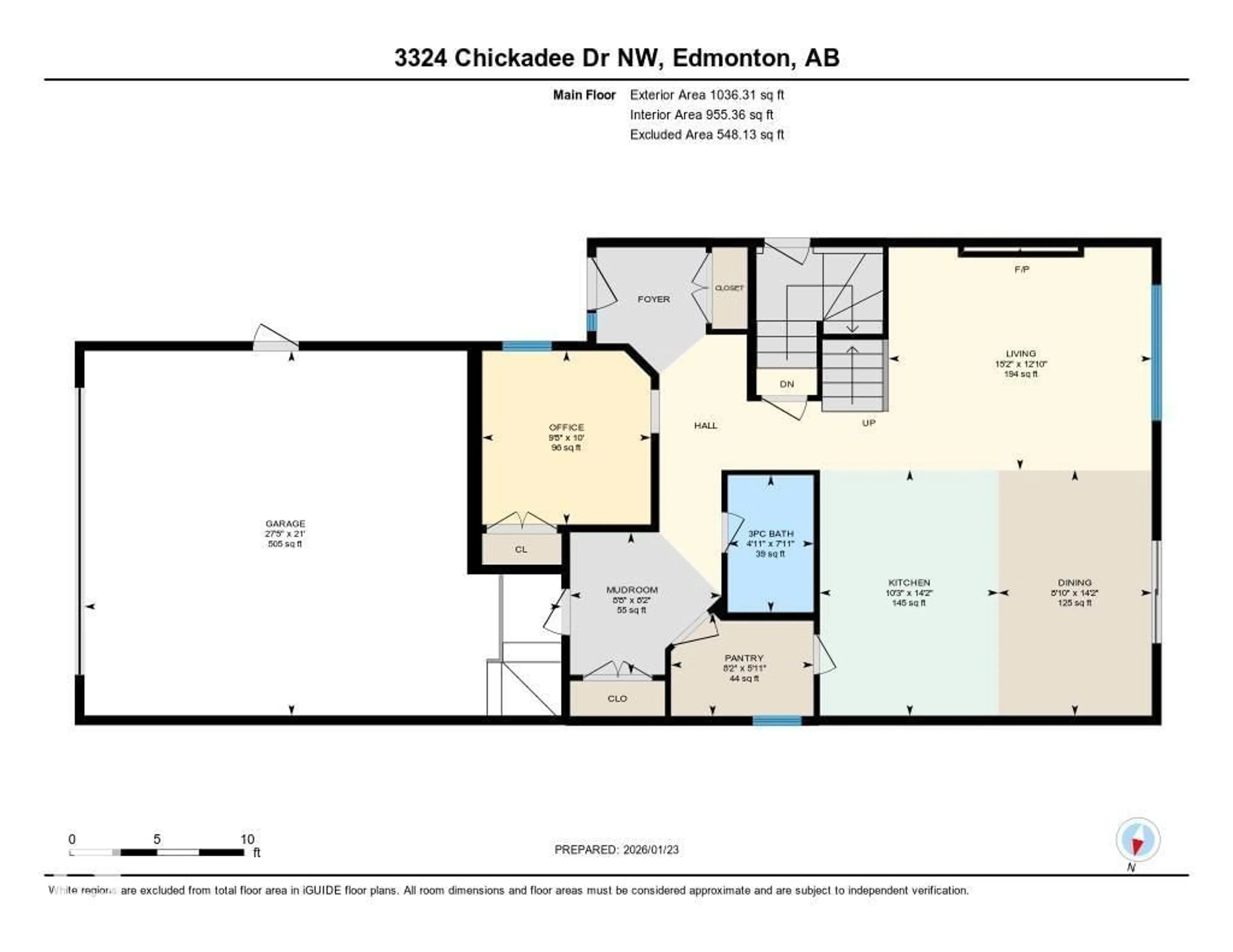 Floor plan for 3324 CHICKADEE DR, Edmonton Alberta T5S0V6