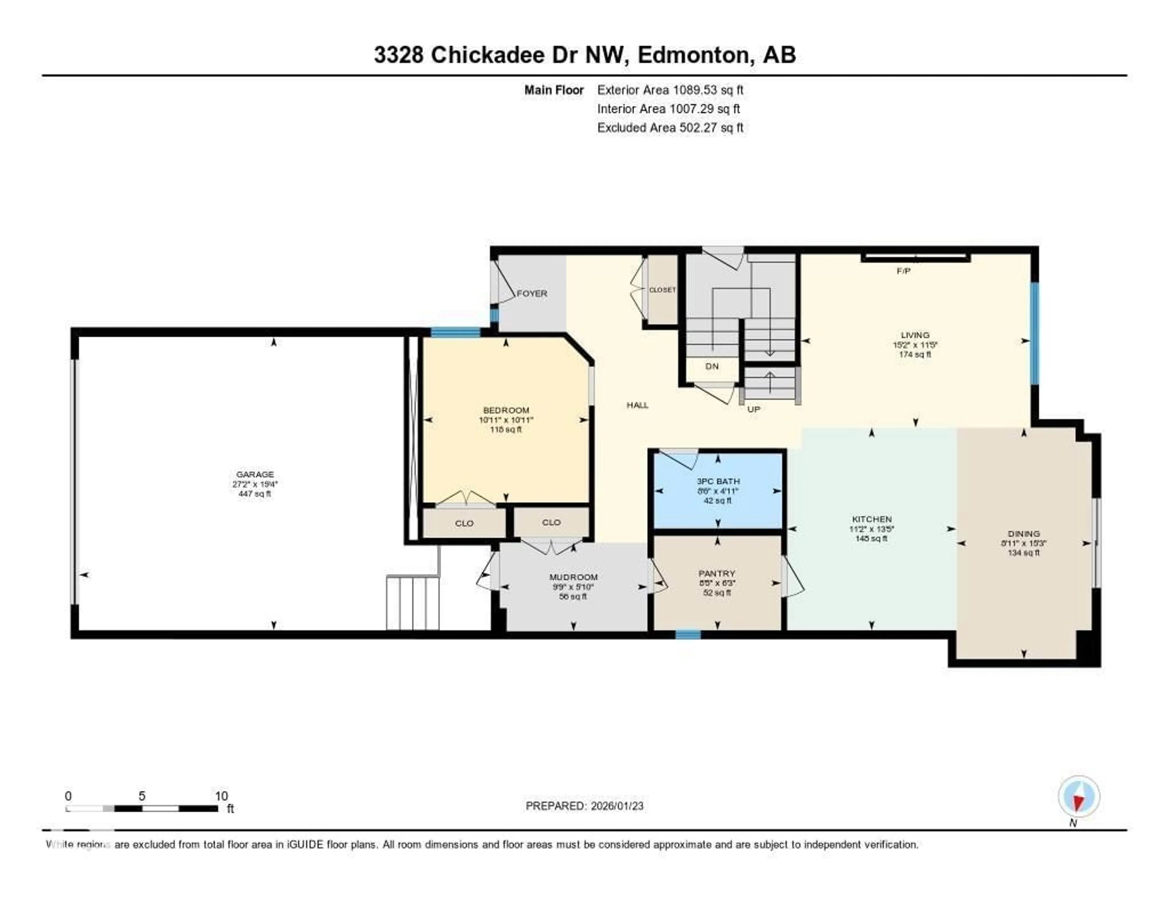 Floor plan for 3328 CHICKADEE DR, Edmonton Alberta T5S0V6