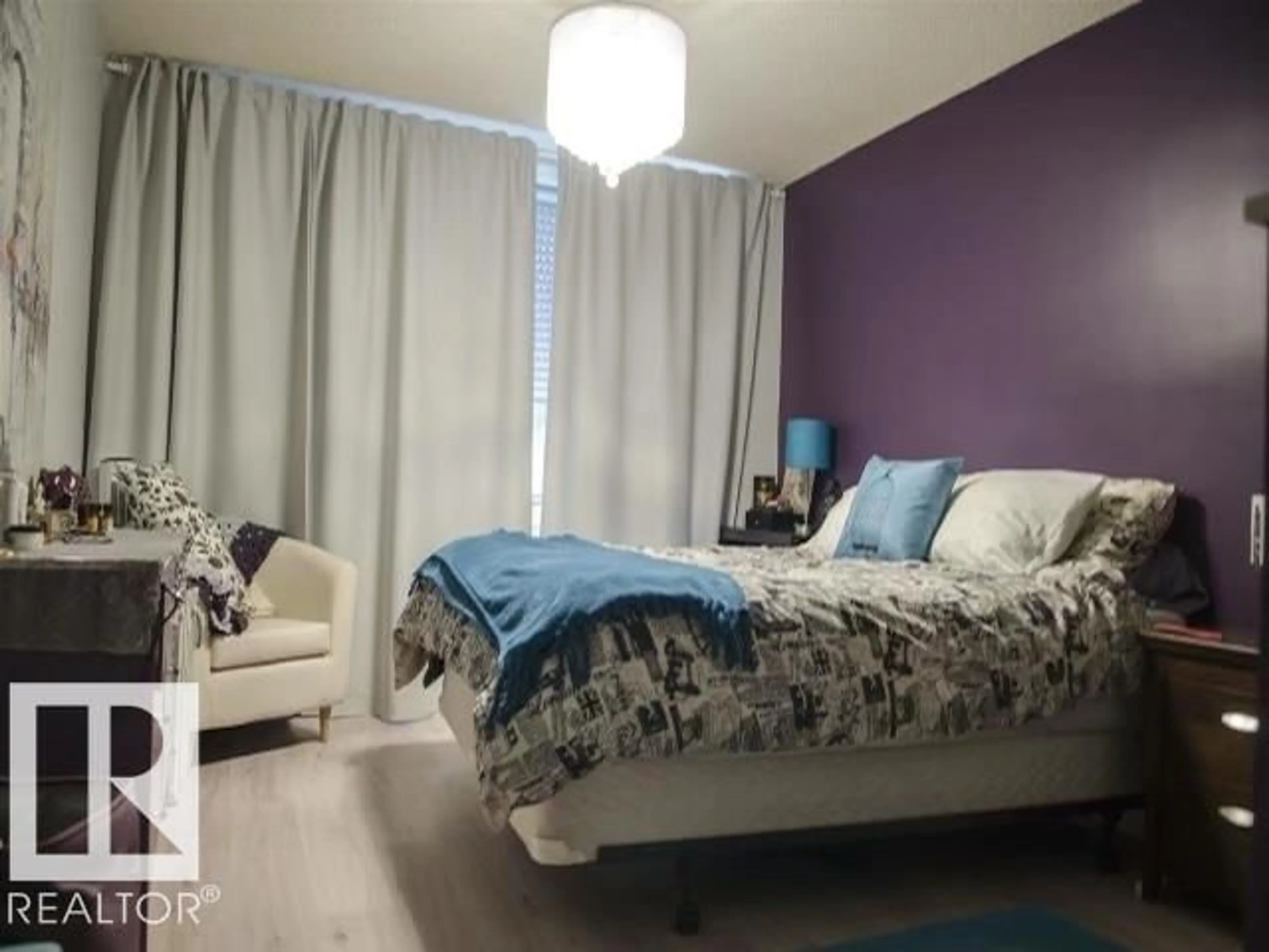 Bedroom with bed, unknown for #108 - 11025 JASPER AV, Edmonton Alberta T5K0K7