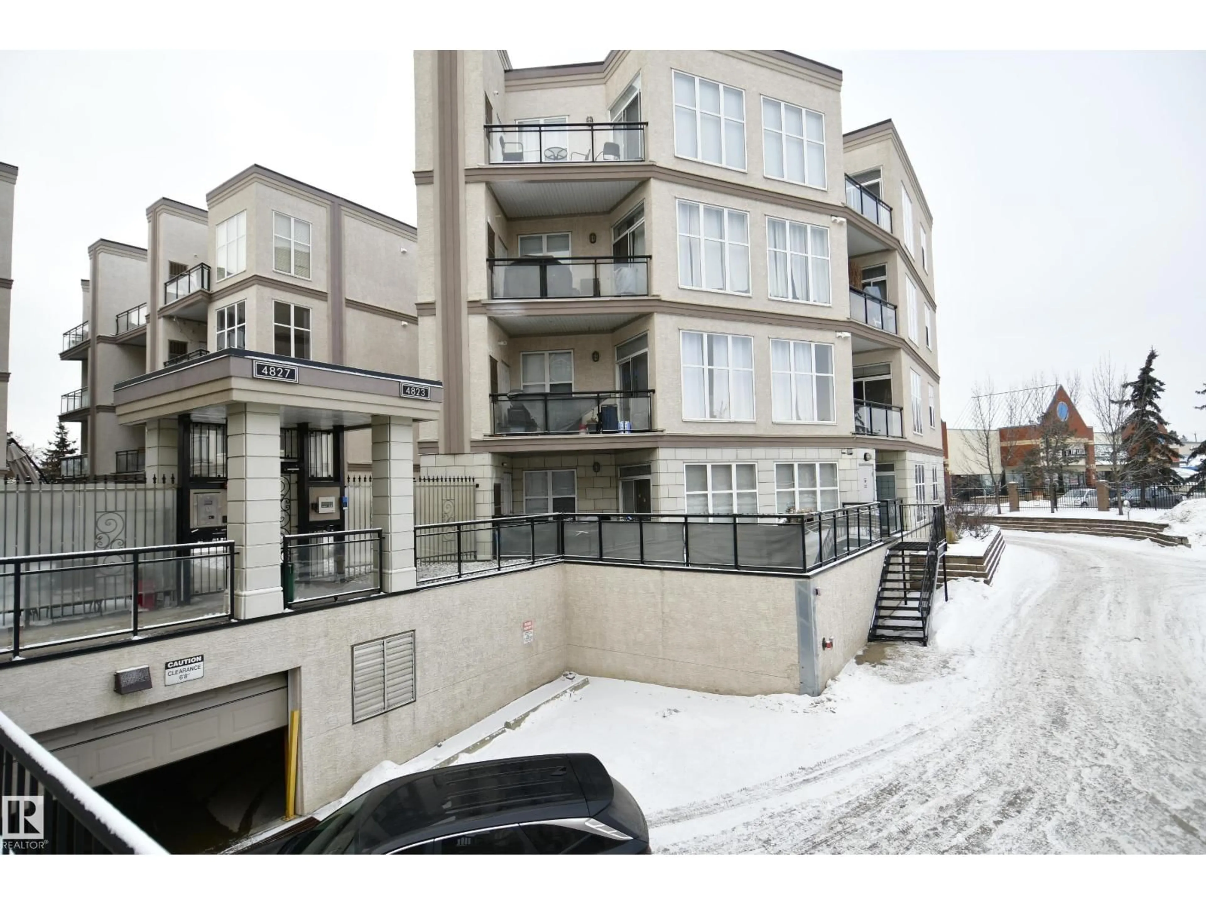 Balcony in the apartment, street for 171 - 4823 104A ST, Edmonton Alberta T9E0R5