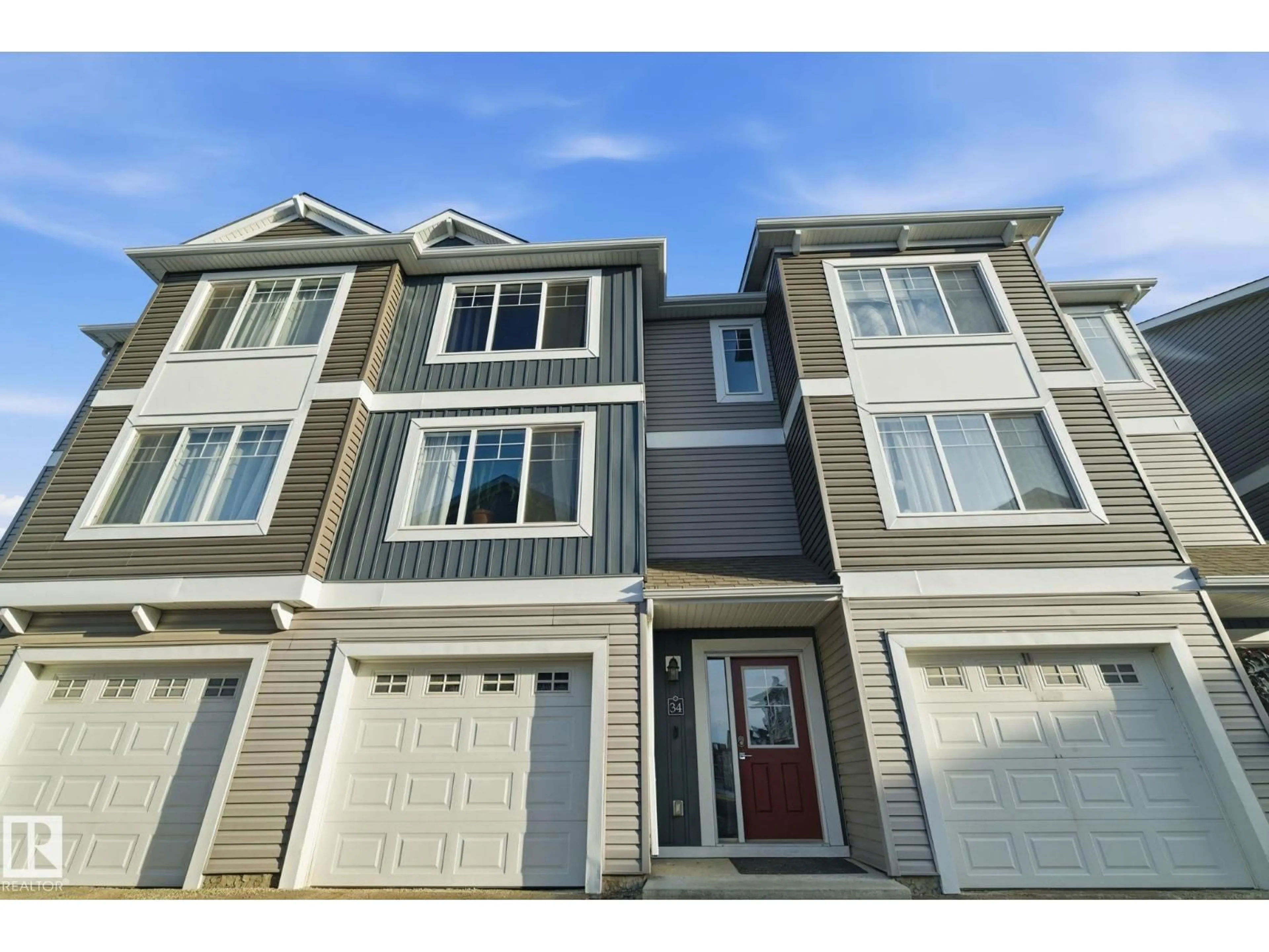 Home with vinyl exterior material, street for #34 - 1391 STARLING DR, Edmonton Alberta T5S0L3