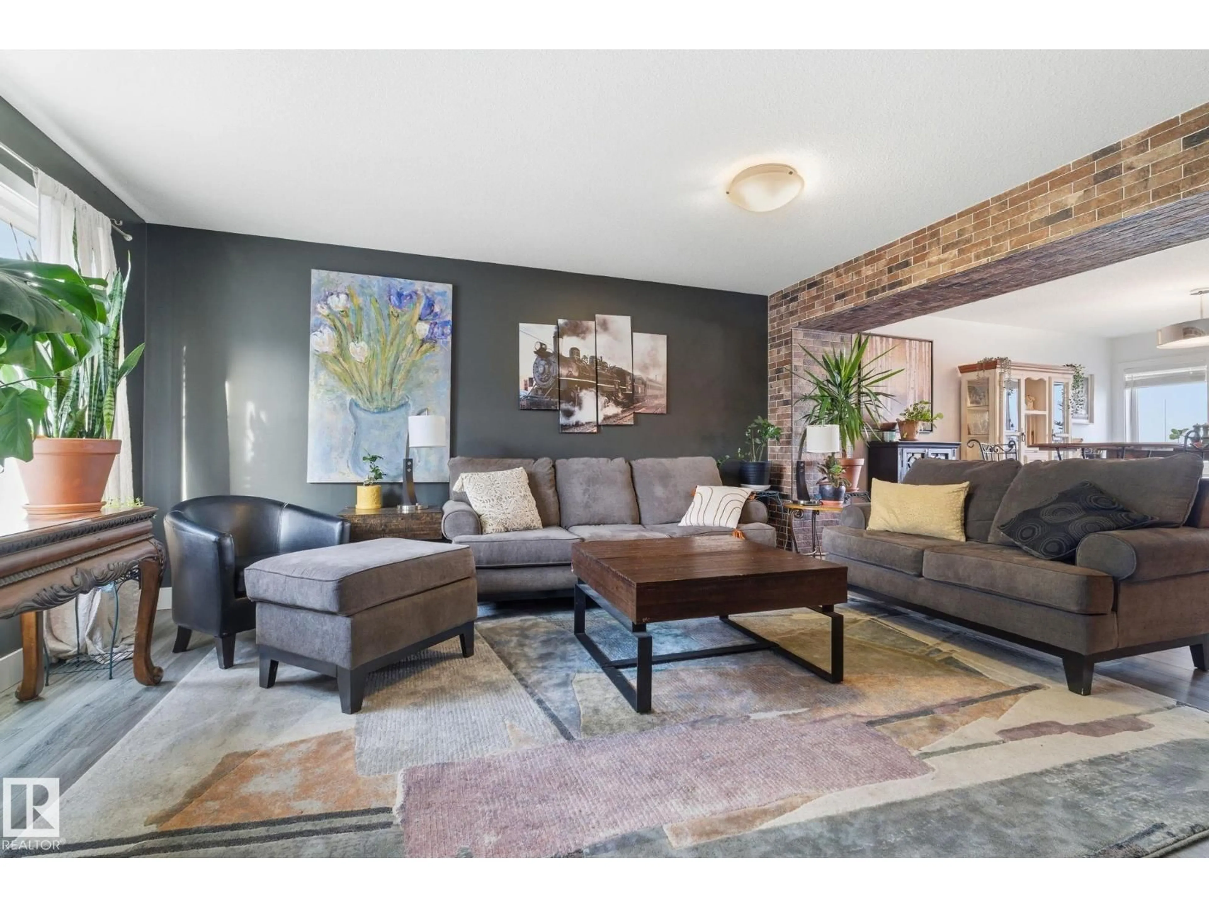 Living room with furniture, unknown for #34 - 1391 STARLING DR, Edmonton Alberta T5S0L3