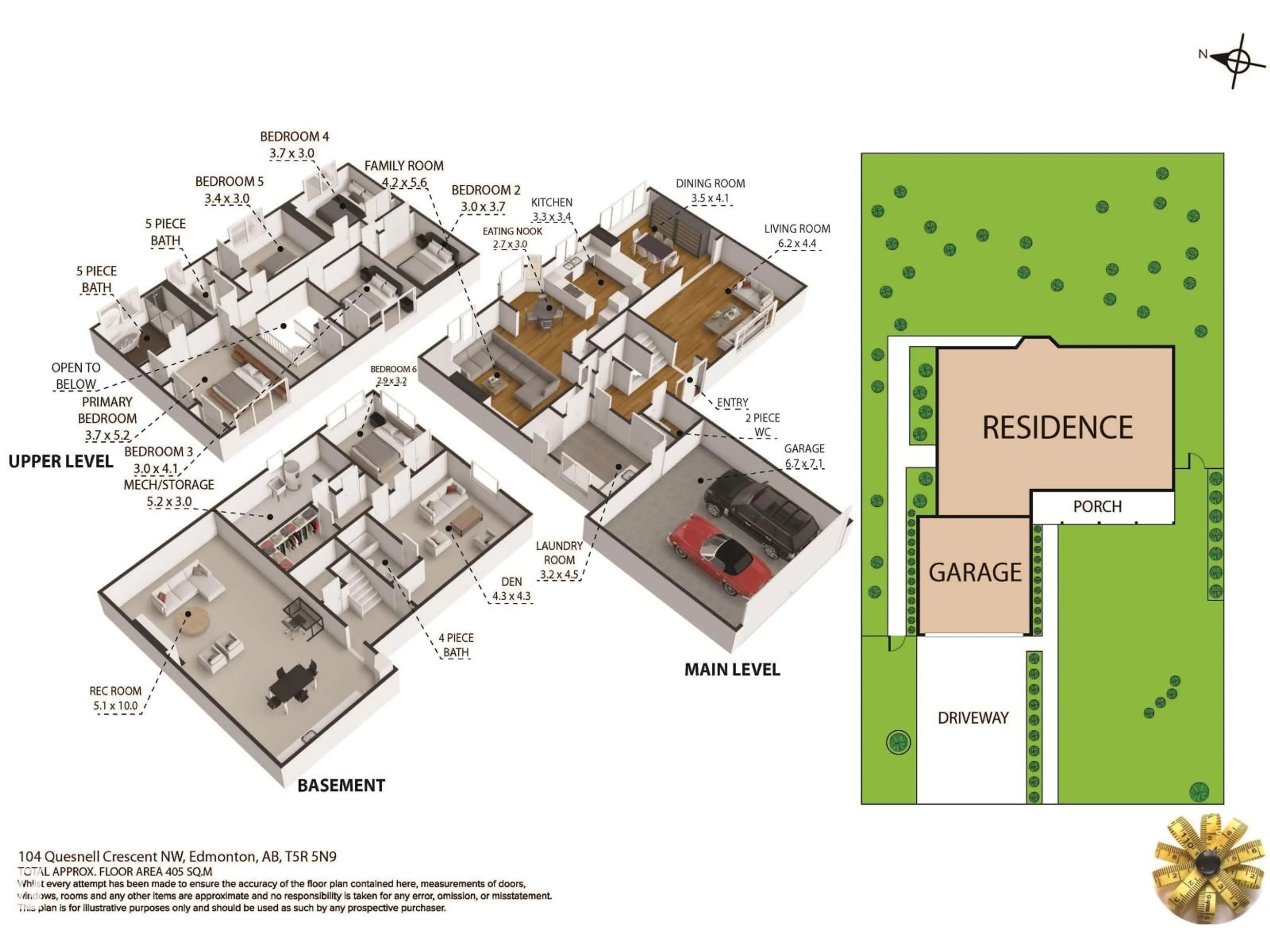 Floor plan for 104 QUESNELL CR, Edmonton Alberta T5R5N9