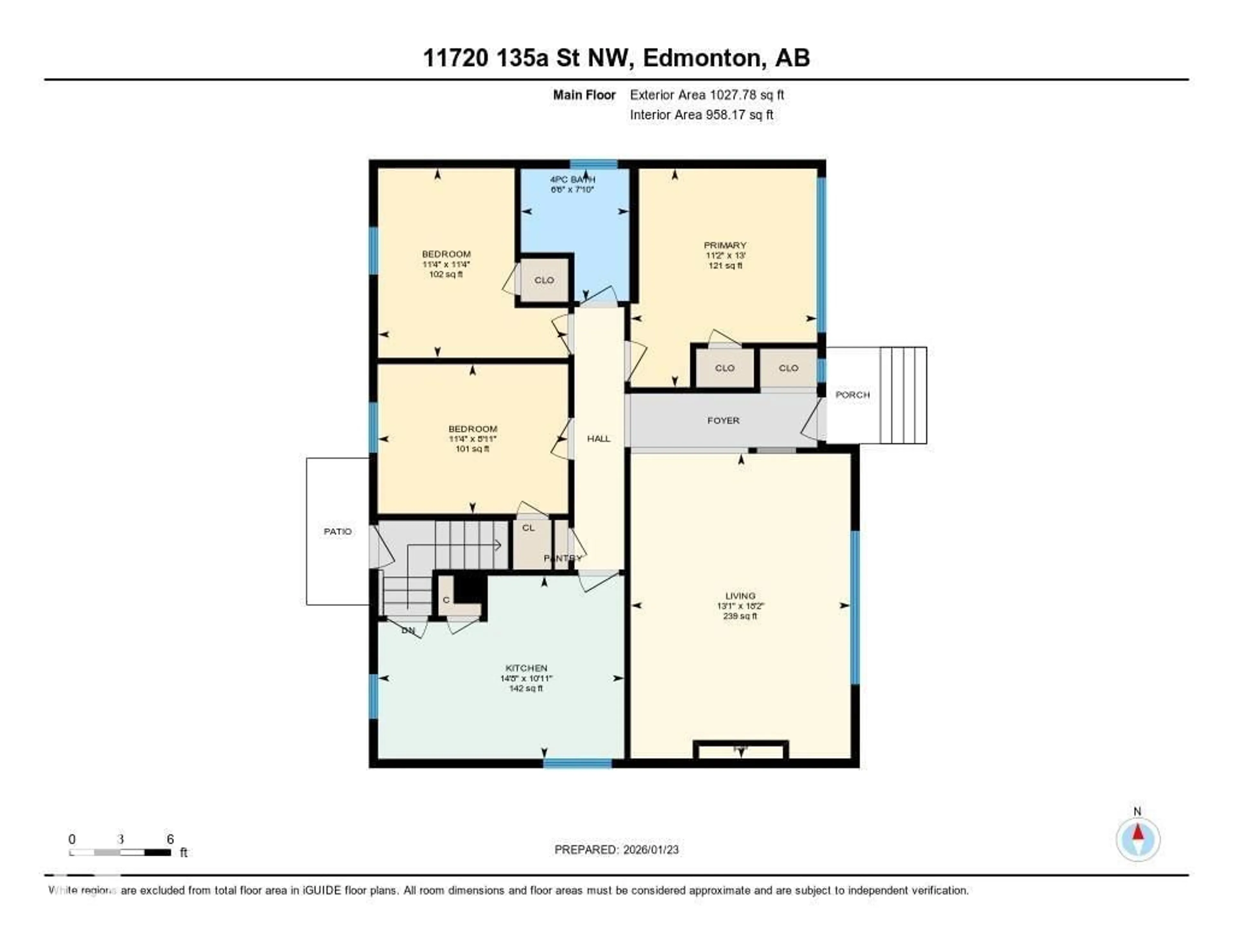 Floor plan for NW - 11720 135A ST, Edmonton Alberta T5M1L5