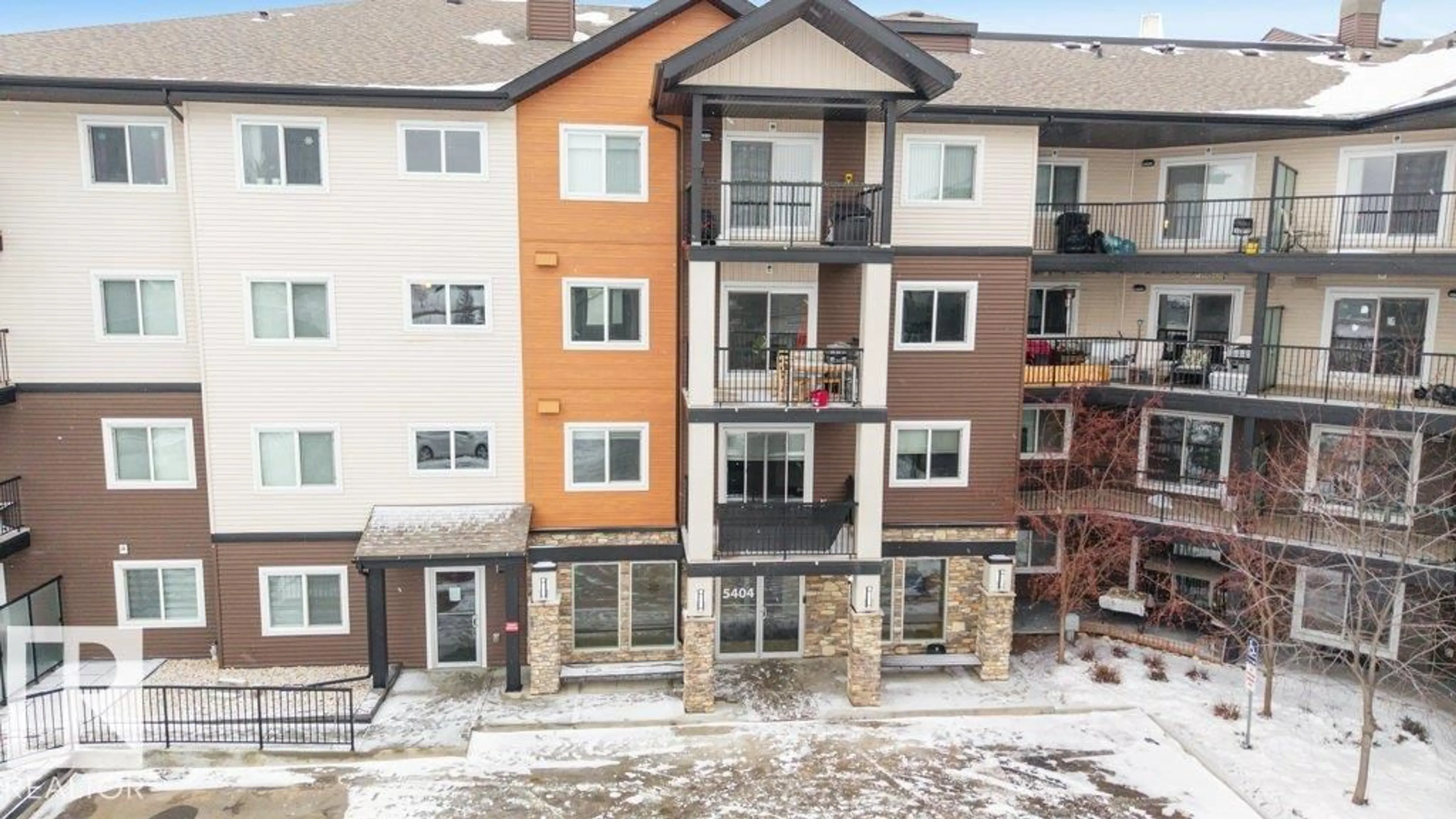 A pic from outside/outdoor area/front of a property/back of a property/a pic from drone, building for #116 - 5404 7 AV SW, Edmonton Alberta T6X2K4