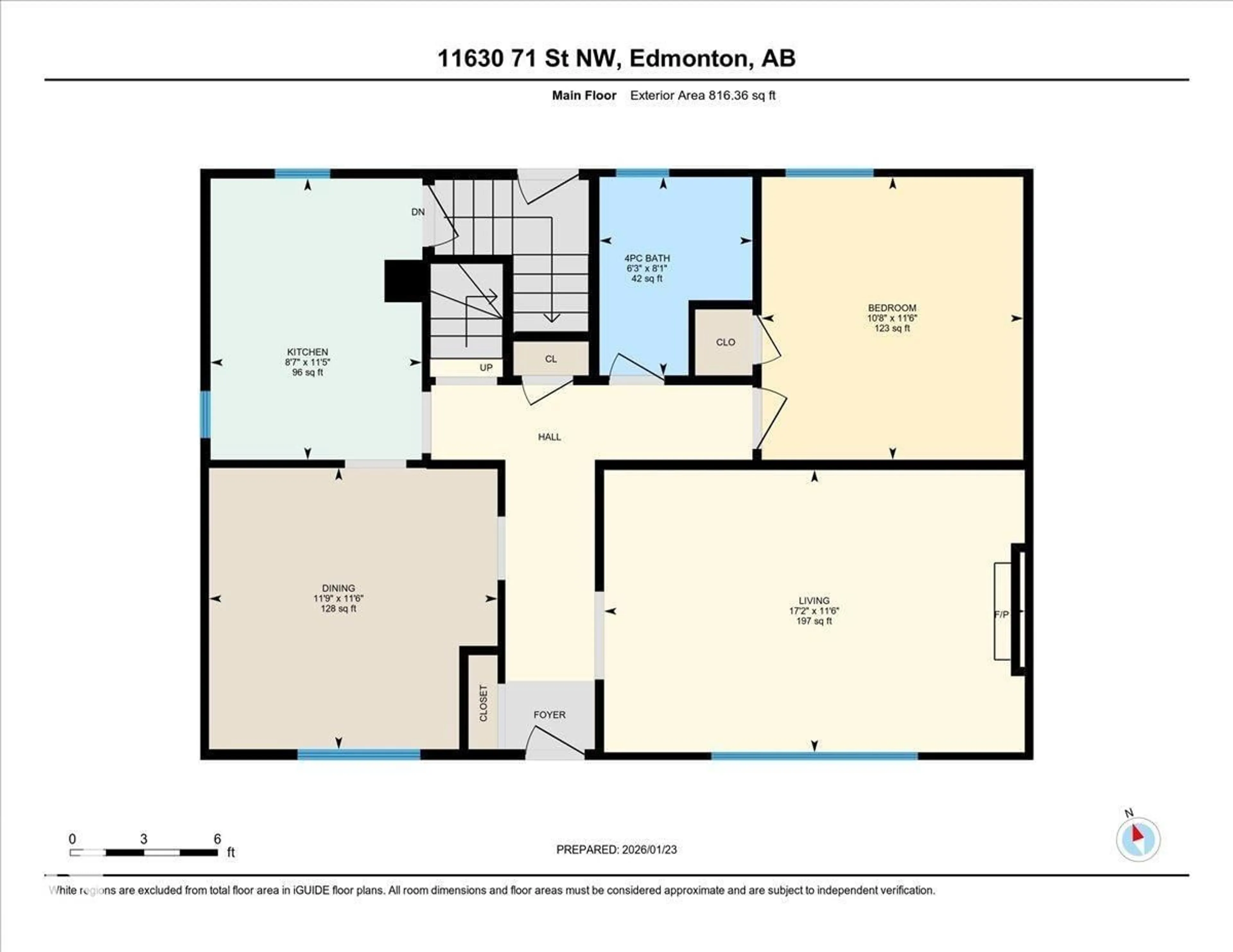 Floor plan for 11630 71 ST, Edmonton Alberta T5B1W2