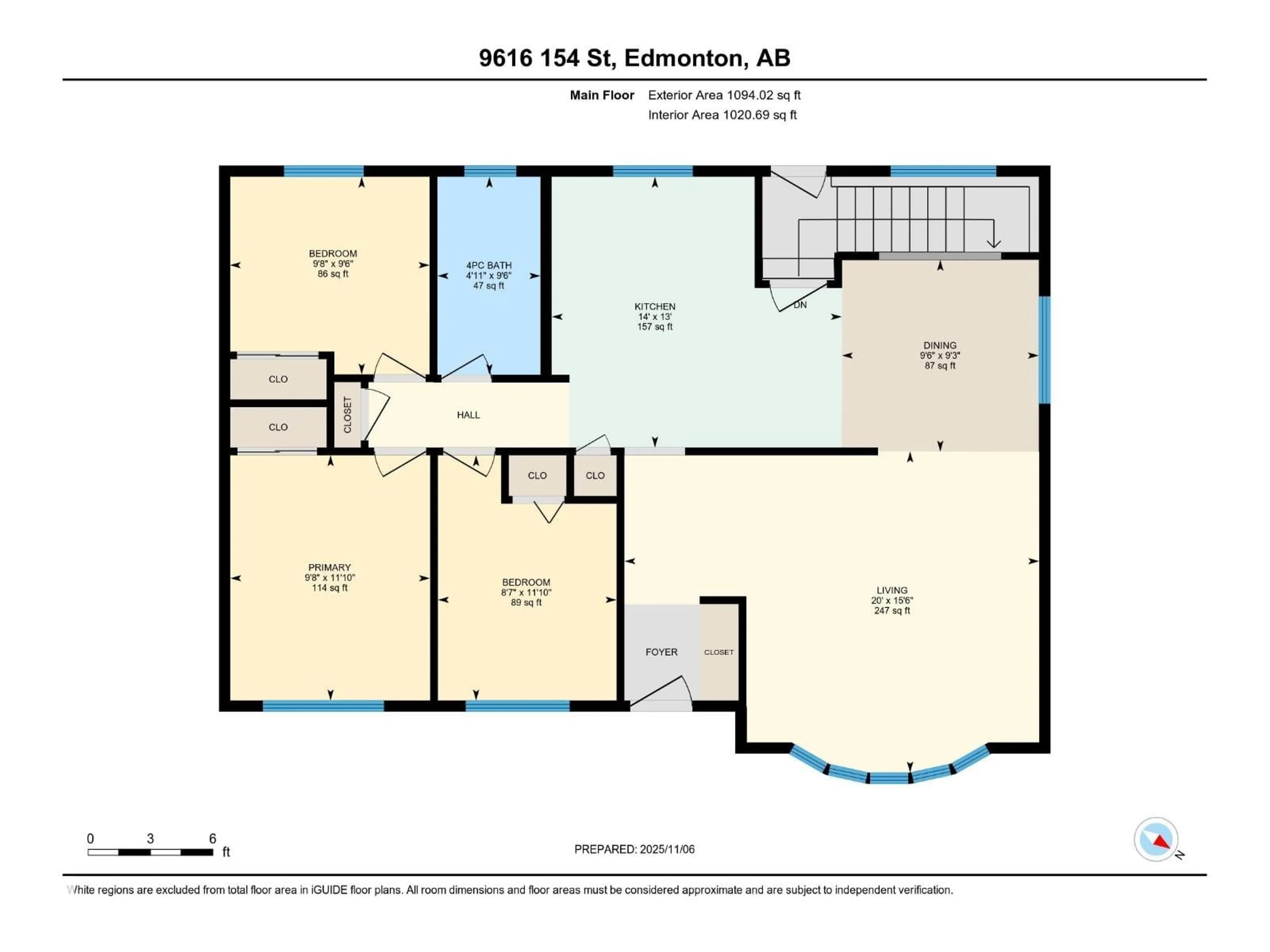 Floor plan for NW - 9616 154 ST, Edmonton Alberta T5P2G1
