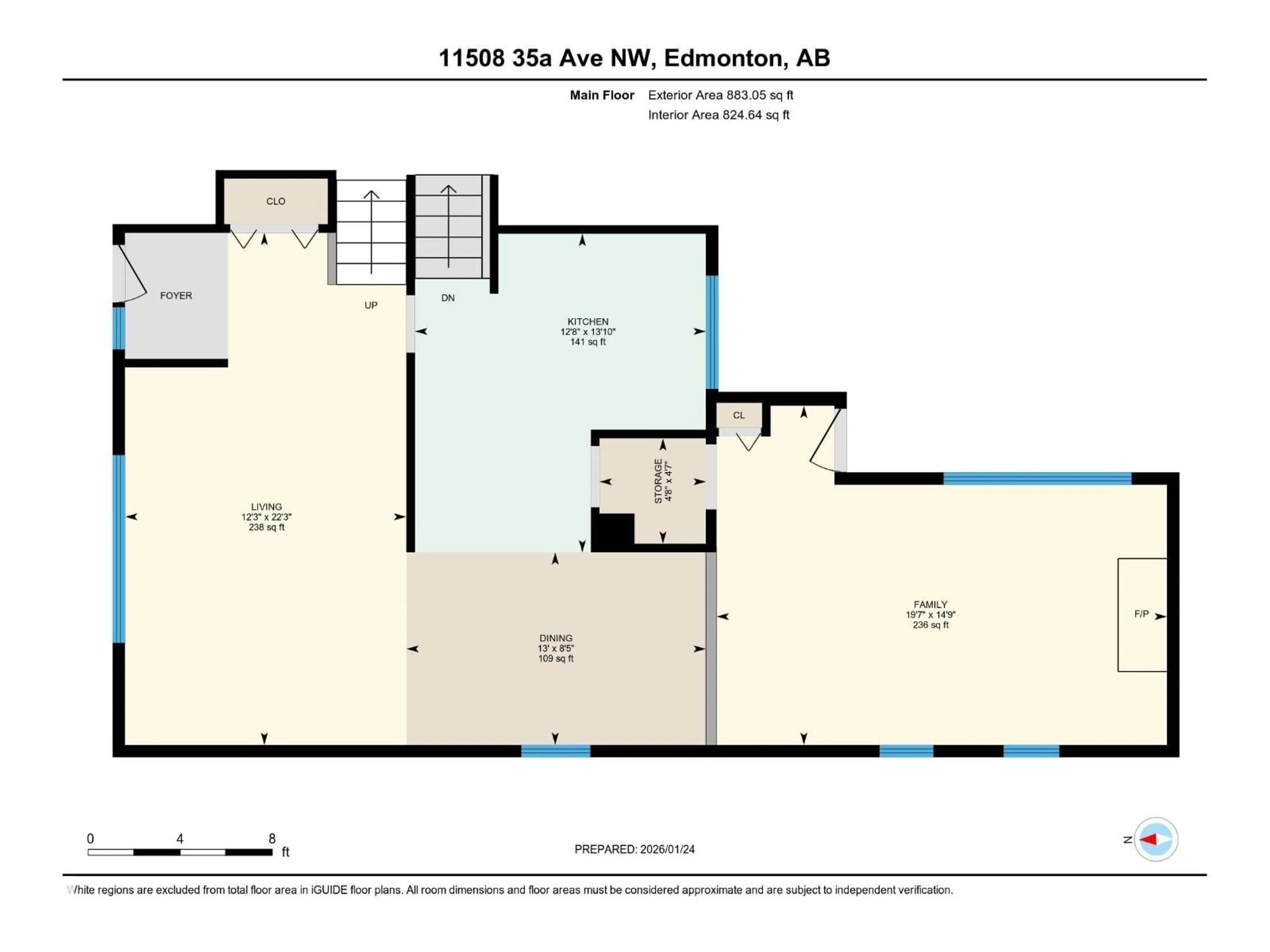 Floor plan for 11508 35A AV, Edmonton Alberta T6J0B2