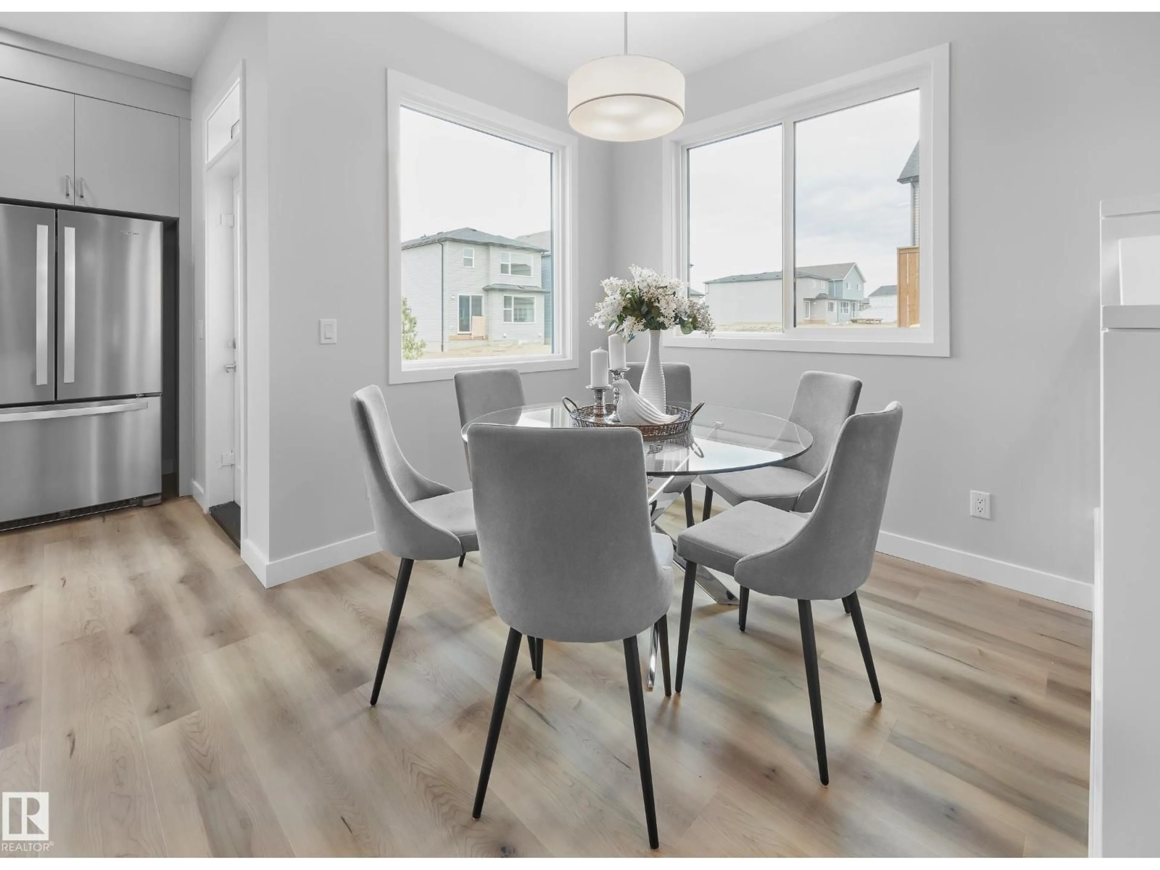 Dining room, wood/laminate floor for 1230 CRISTALL WY, Edmonton Alberta T6W5T1