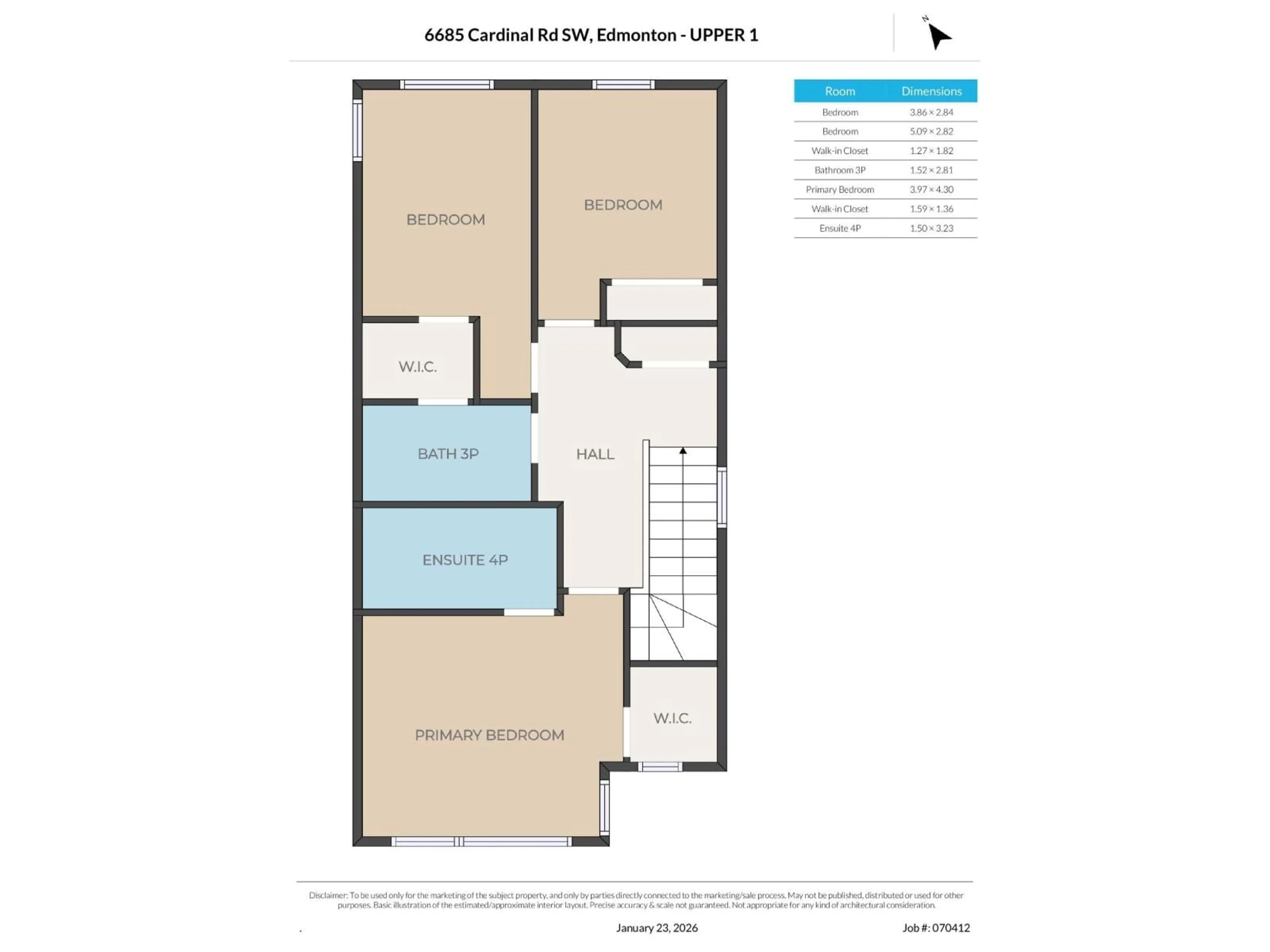Floor plan for 6685 CARDINAL RD, Edmonton Alberta T6W2Y4