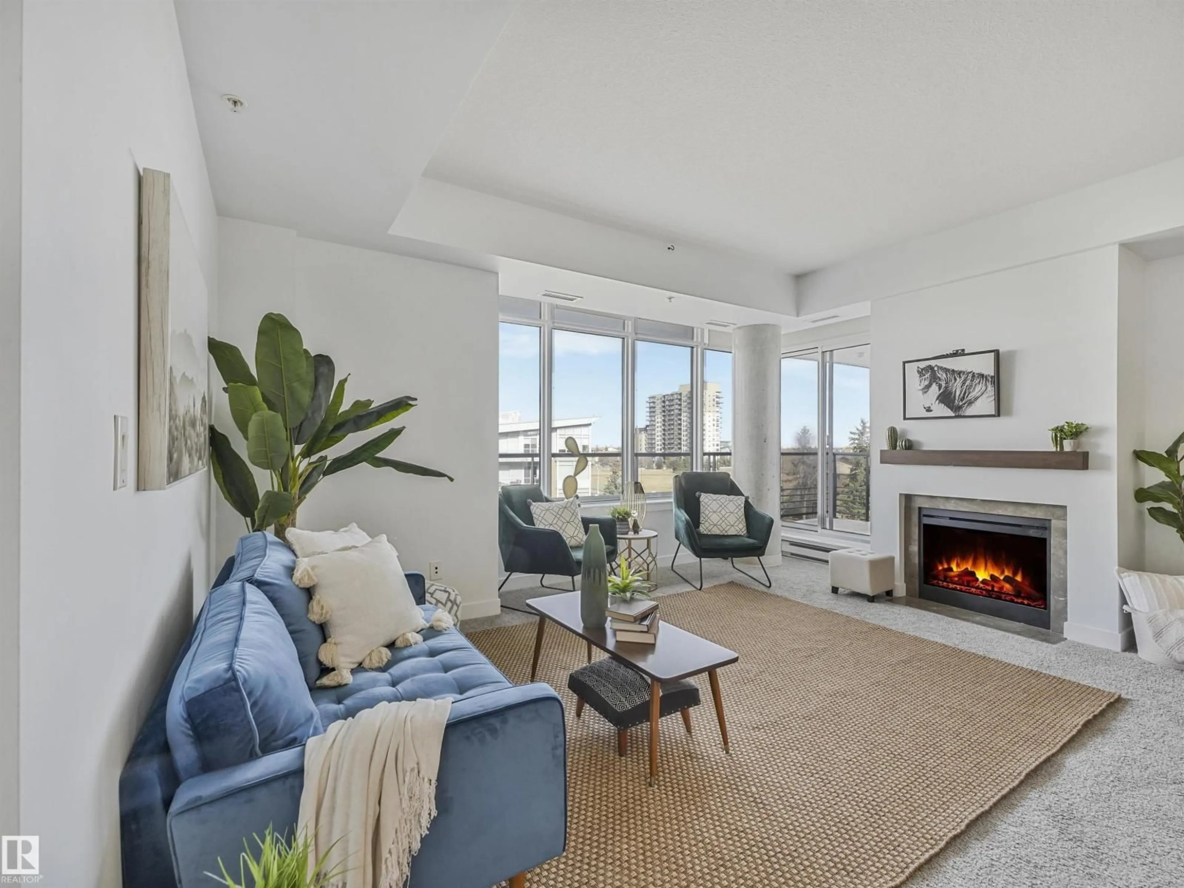 Living room with furniture, unknown for #410 - 2504 109 ST NW, Edmonton Alberta T5J2H3