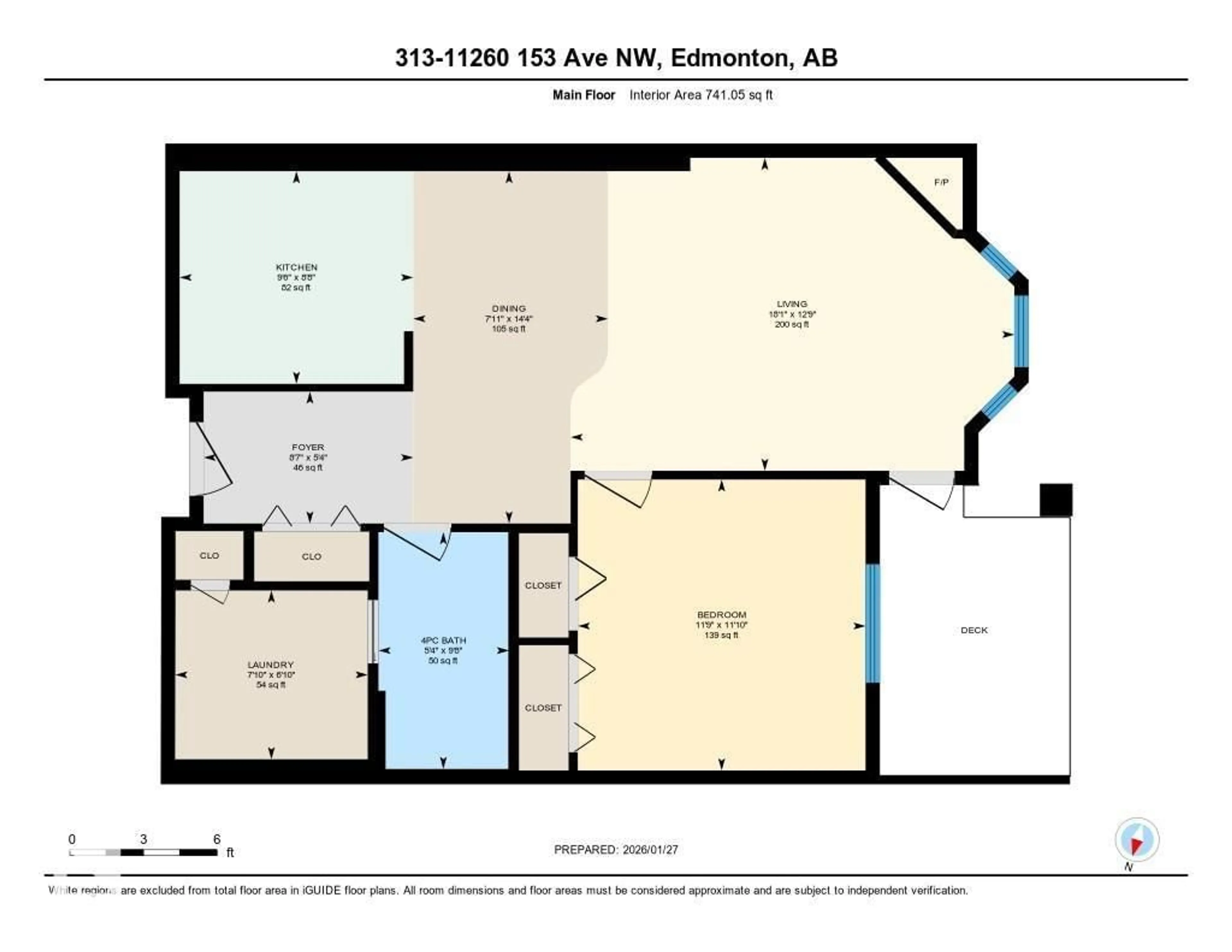 Floor plan for #313 - 11260 153 AV, Edmonton Alberta T5X6E7