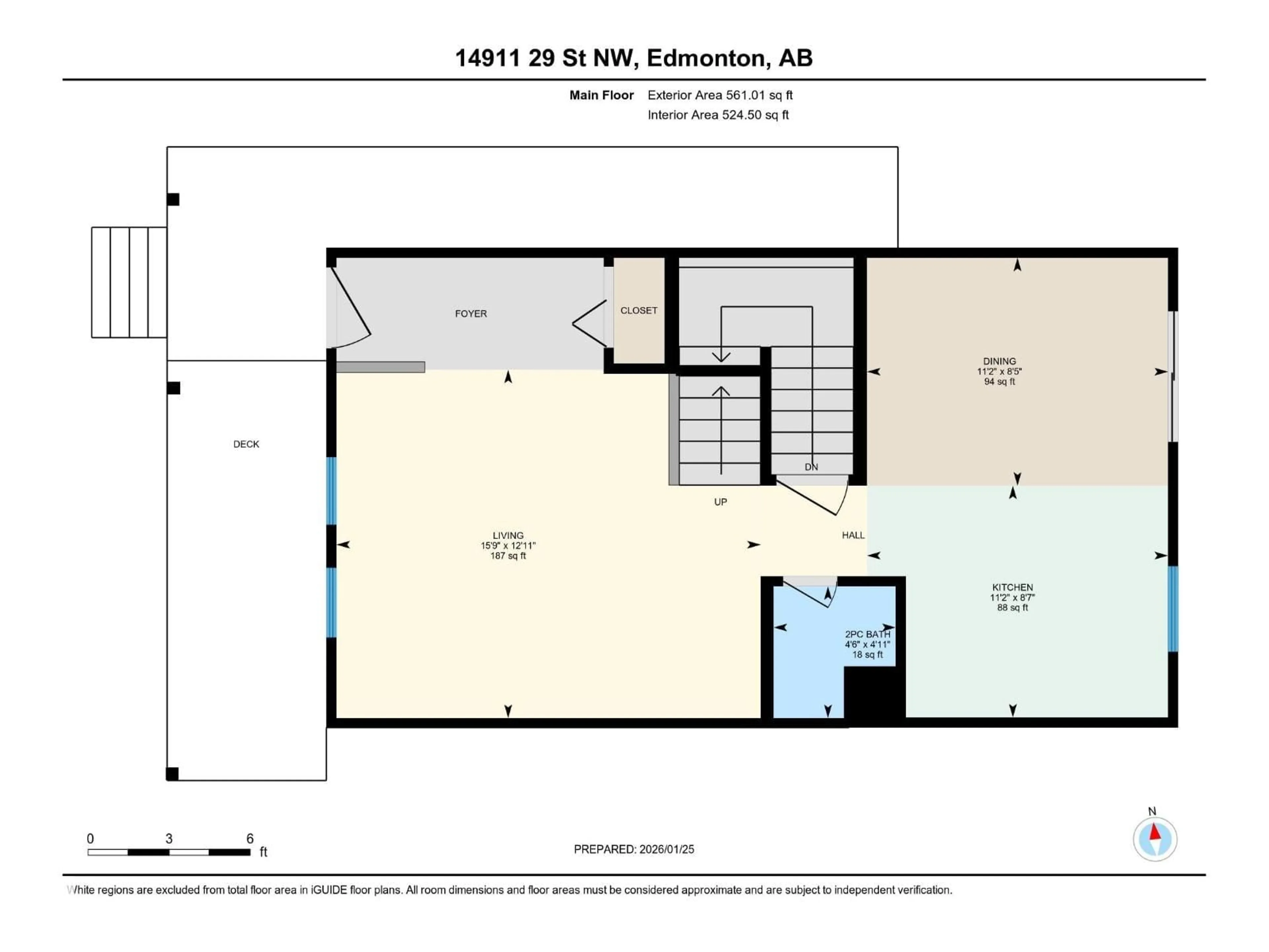 Floor plan for NW - 14911 29 ST, Edmonton Alberta T5Y2H3