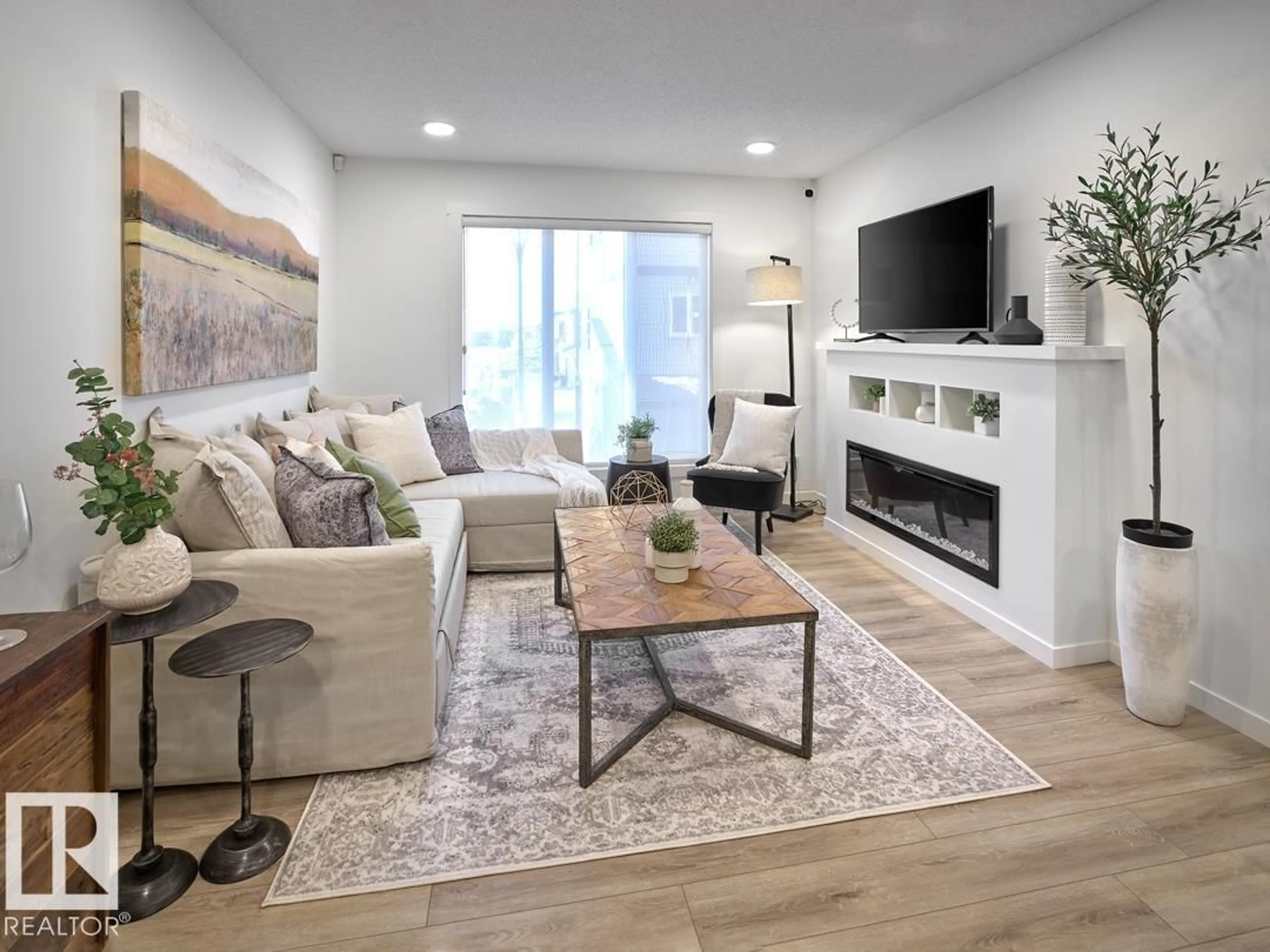 Living room with furniture, unknown for 1 - 1215 KESWICK DR, Edmonton Alberta T6W4J5