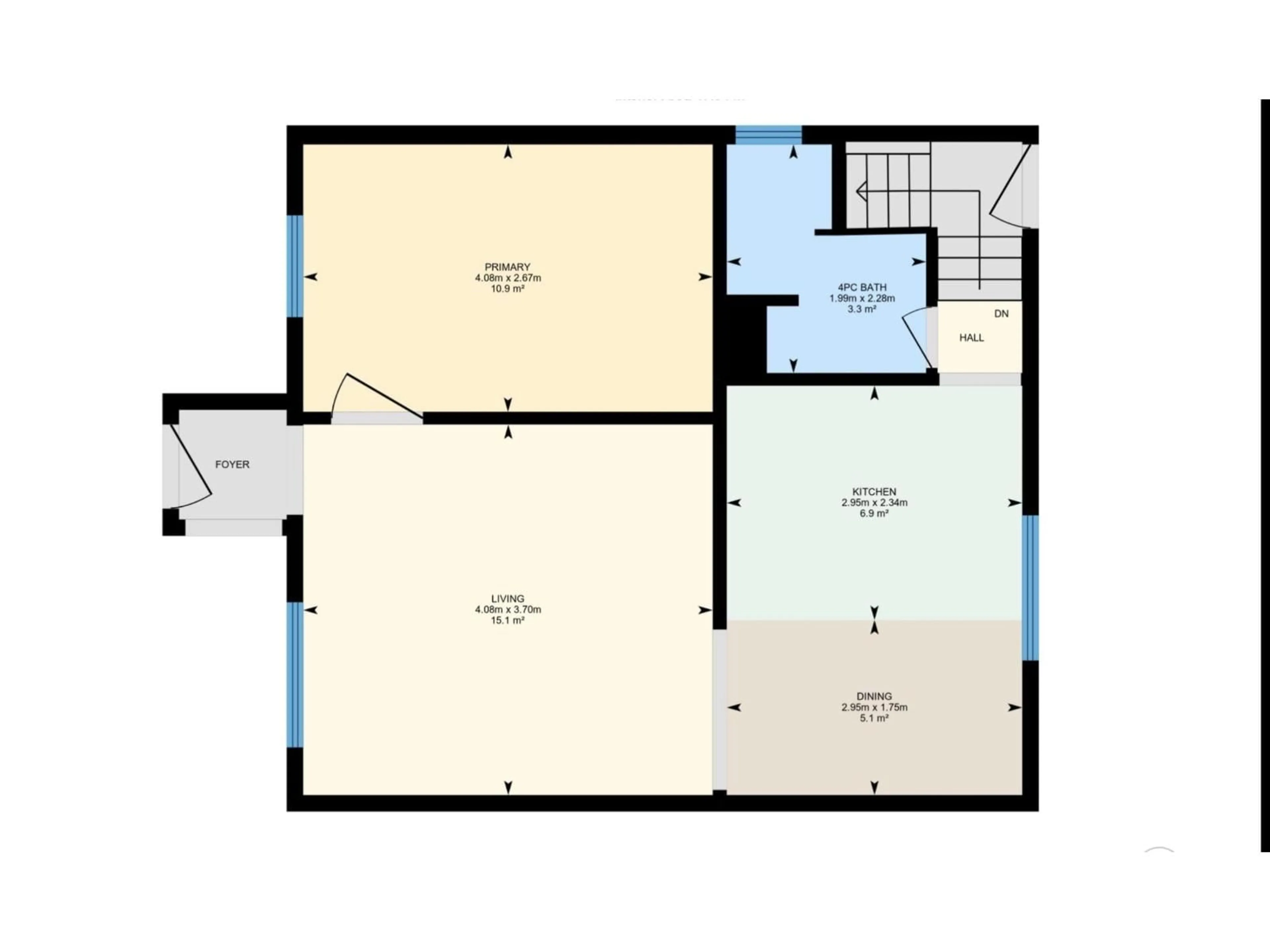 Floor plan for 7424 128 AV, Edmonton Alberta T5C1T1