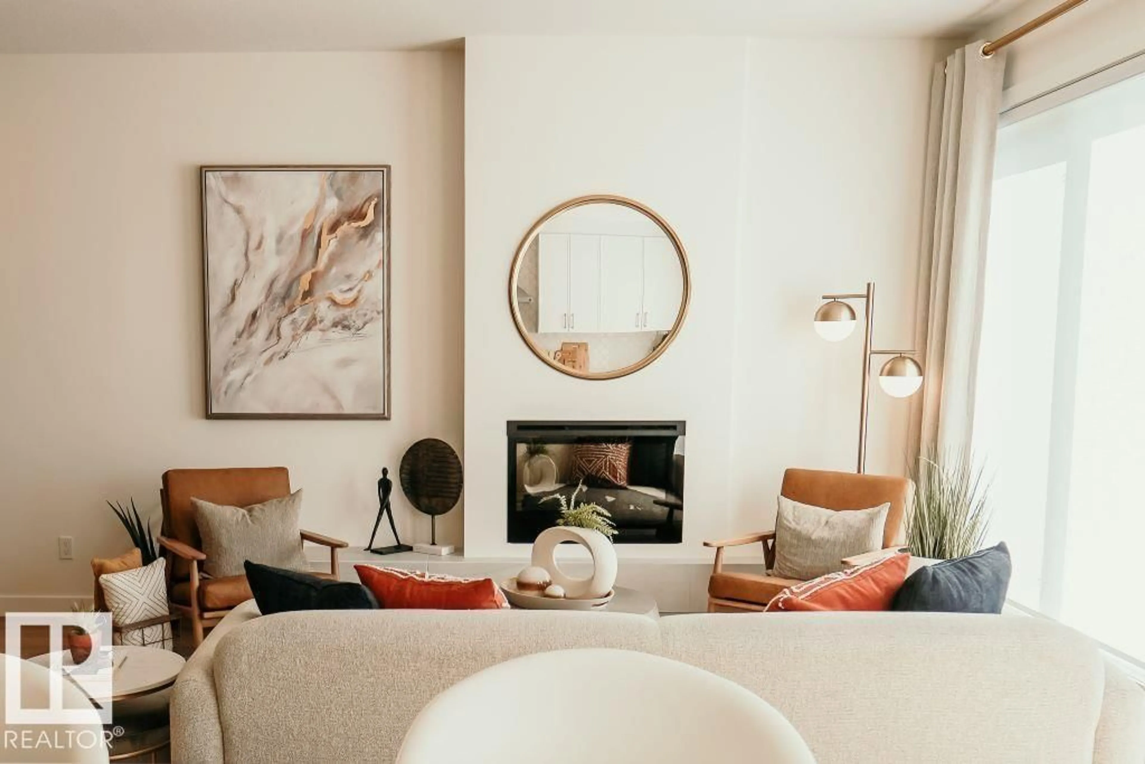 Living room with furniture, unknown for SW - 3035 5 AV, Edmonton Alberta T6X1A5