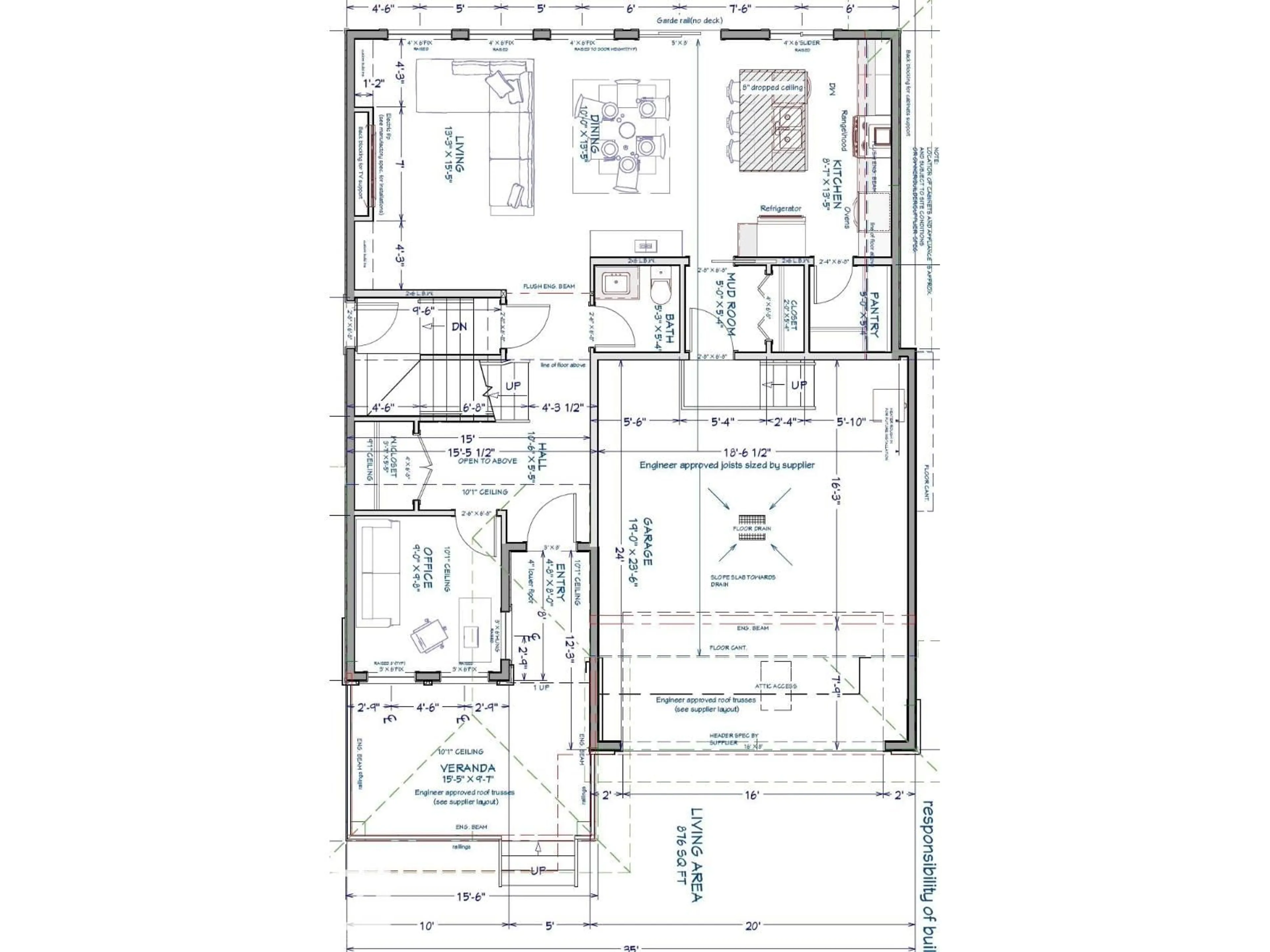 Floor plan for 5302 55 AV, Tofield Alberta T0B4J0