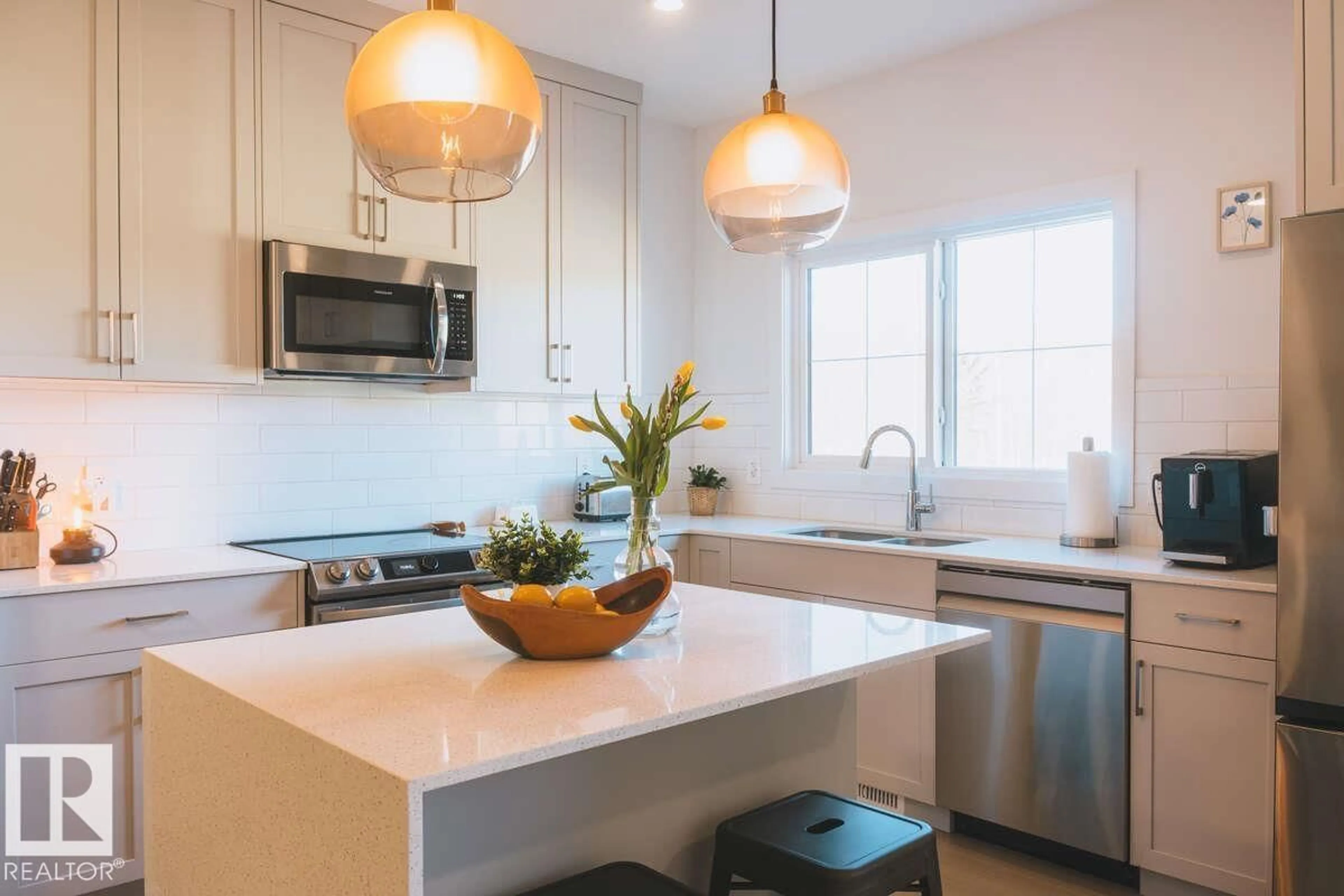 Open concept kitchen, unknown for NW - 3732 214 ST, Edmonton Alberta T6M1S4