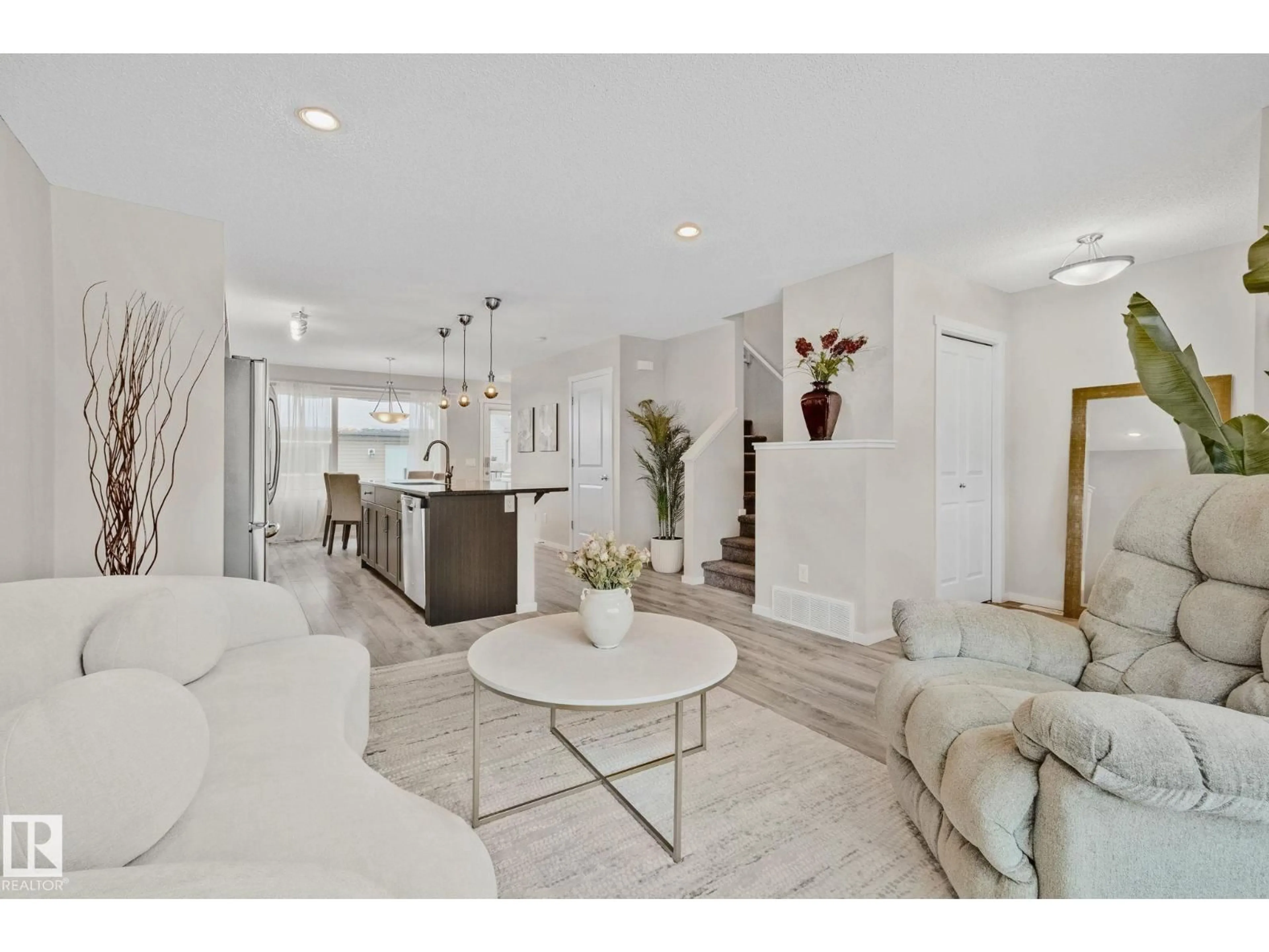 Open concept kitchen, ceramic/tile floor for 2830 18A AV, Edmonton Alberta T6T0N8