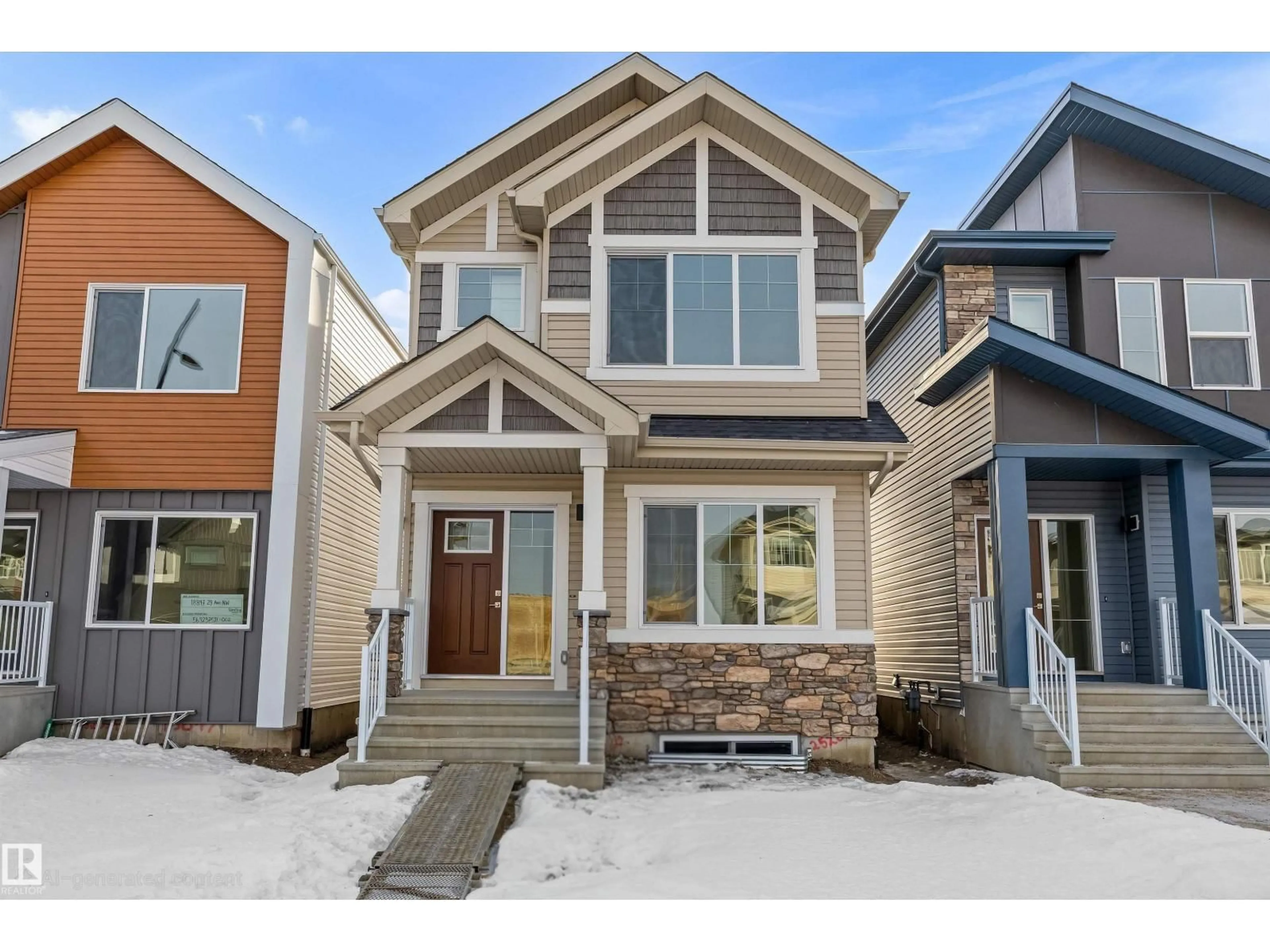Home with vinyl exterior material, street for 18851 29 AV, Edmonton Alberta T6M3C5