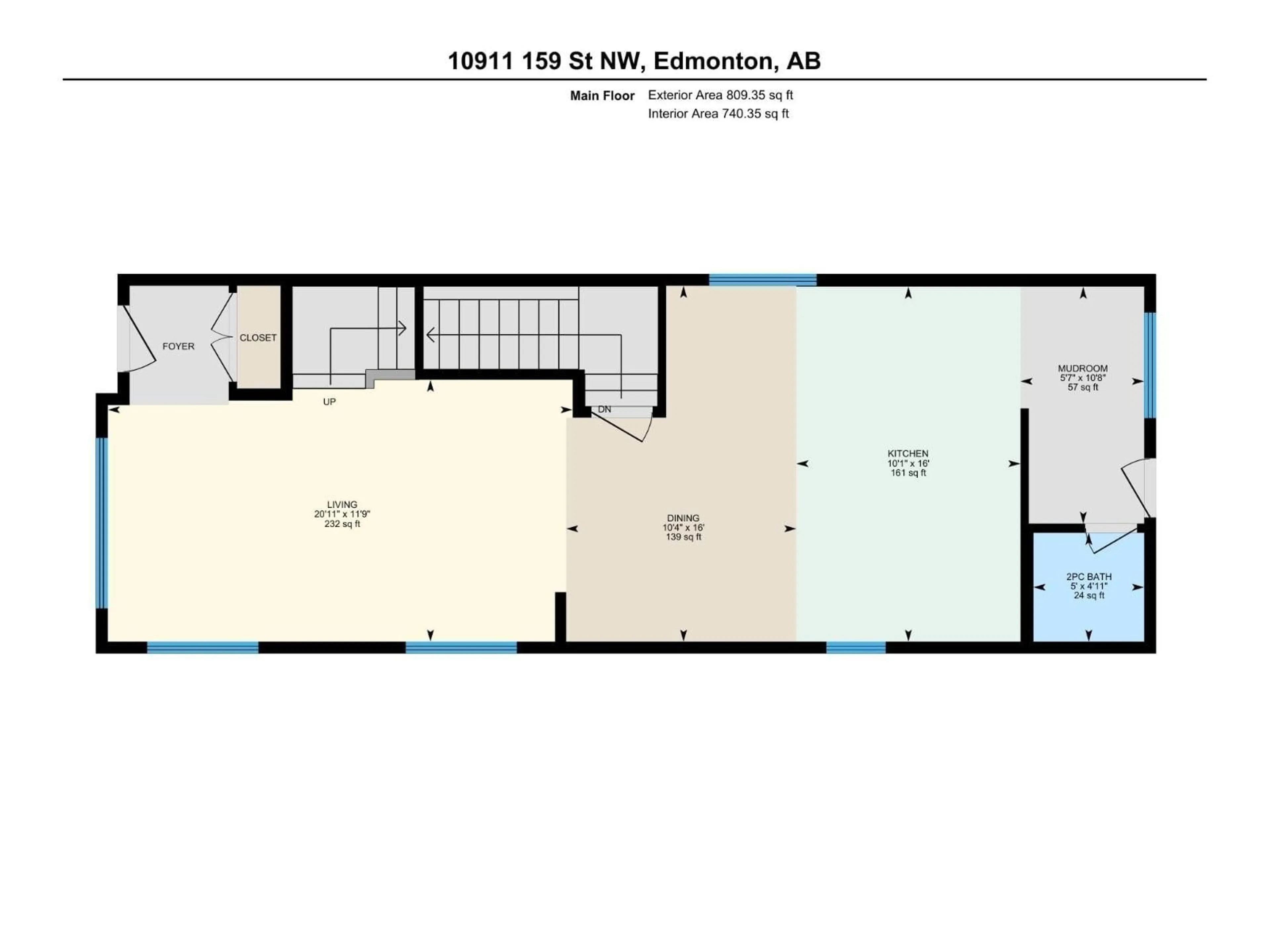 Floor plan for NW - 10911 159 ST, Edmonton Alberta T5P3B9