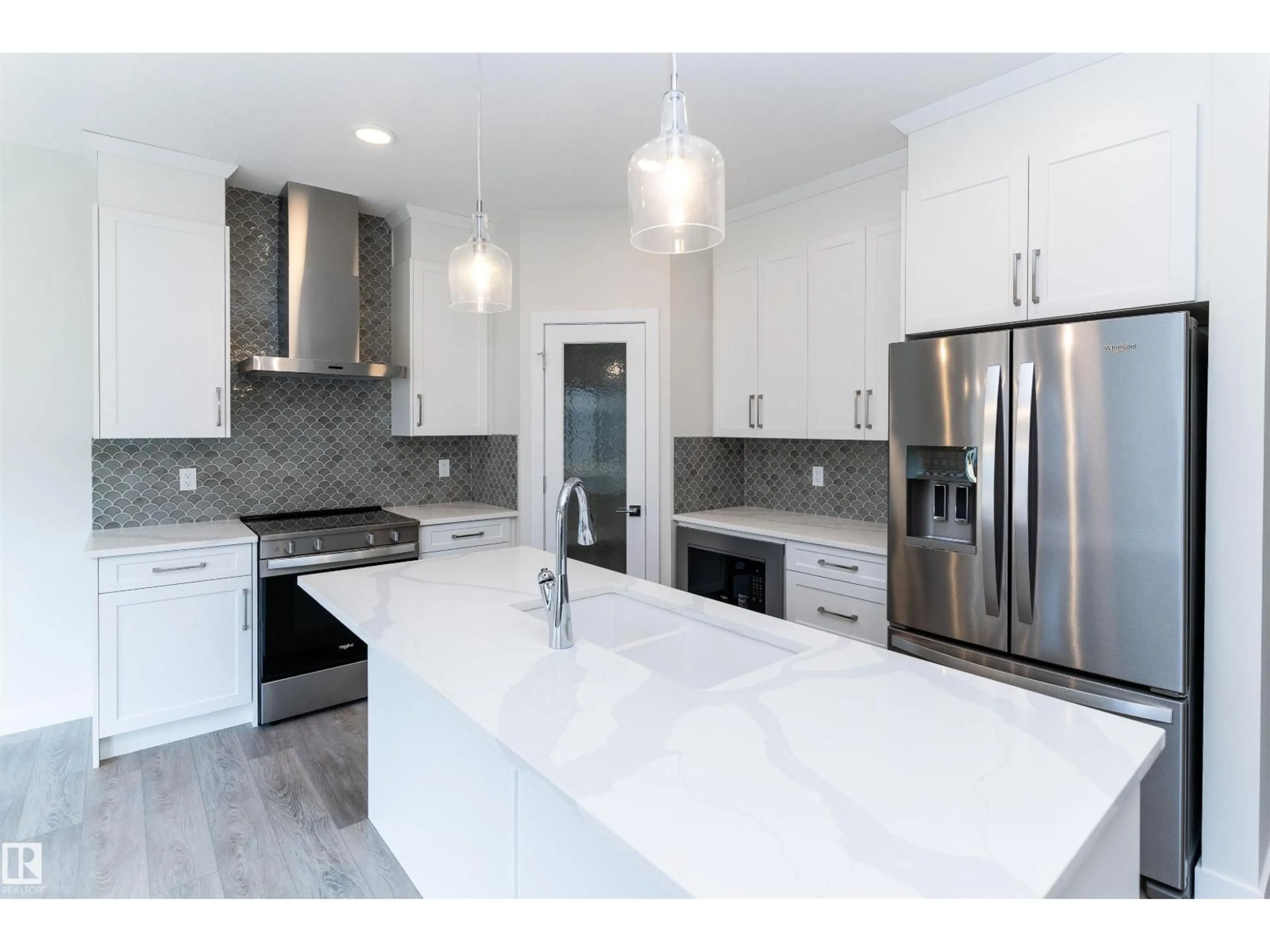 Open concept kitchen, ceramic/tile floor for 3216 DIXON WY, Edmonton Alberta T6W5L3