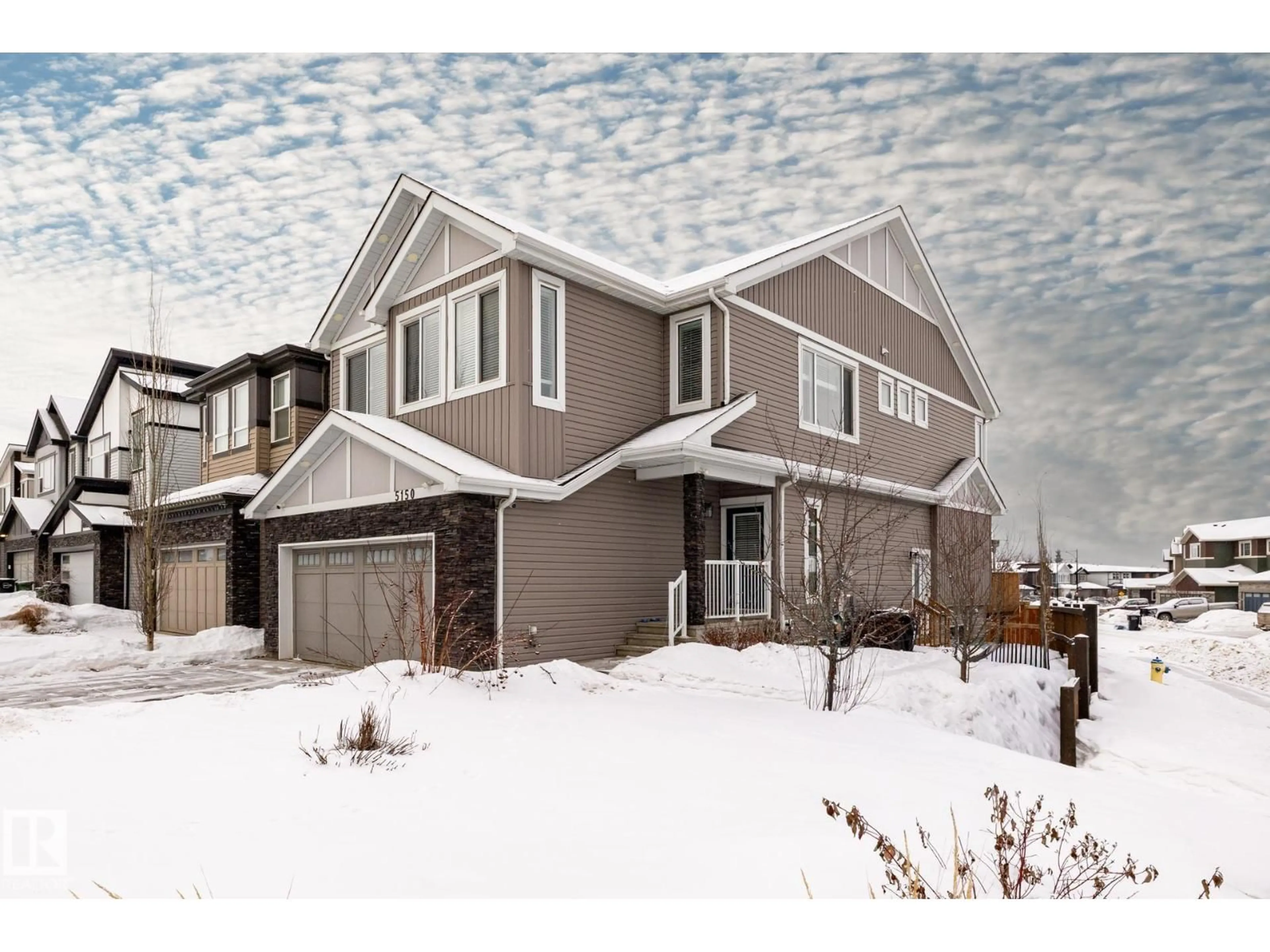 Home with vinyl exterior material, street for 5150 LARK CRESCENT, Edmonton Alberta T5S0P2
