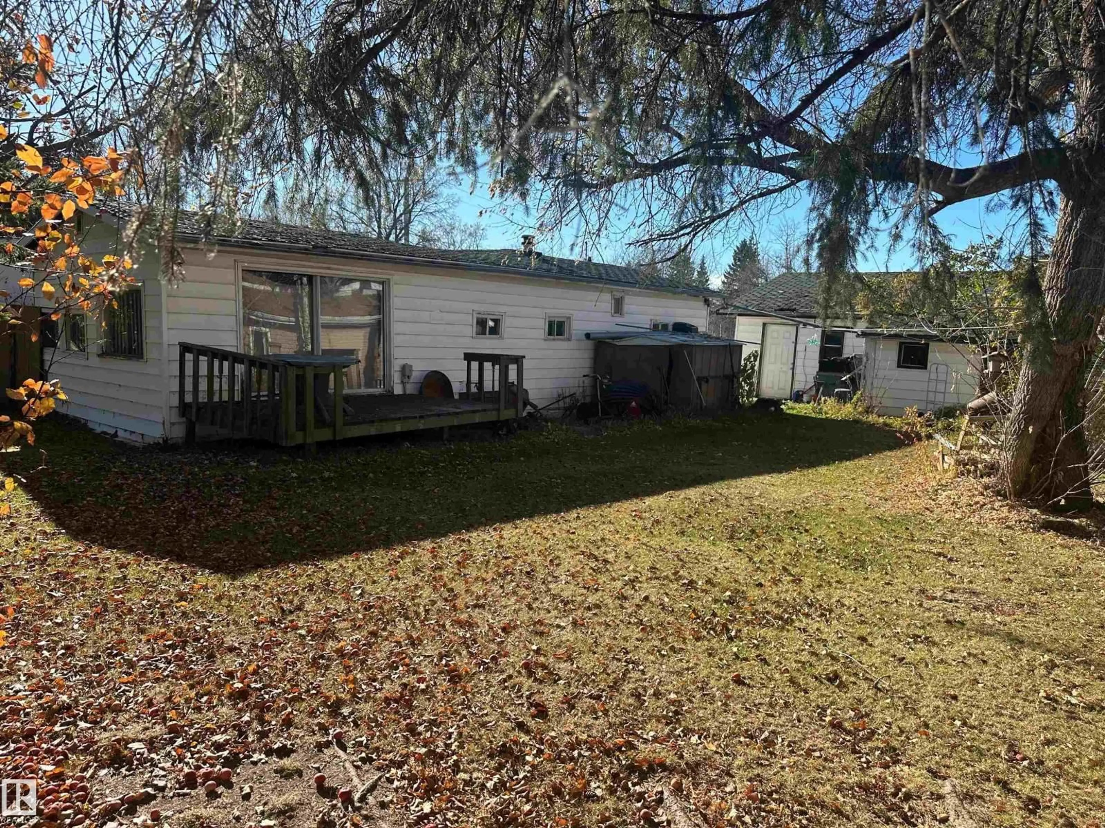 A pic from outside/outdoor area/front of a property/back of a property/a pic from drone, water/lake/river/ocean view for #22 - 20575 WYE RD, Rural Strathcona County Alberta T8G1H1