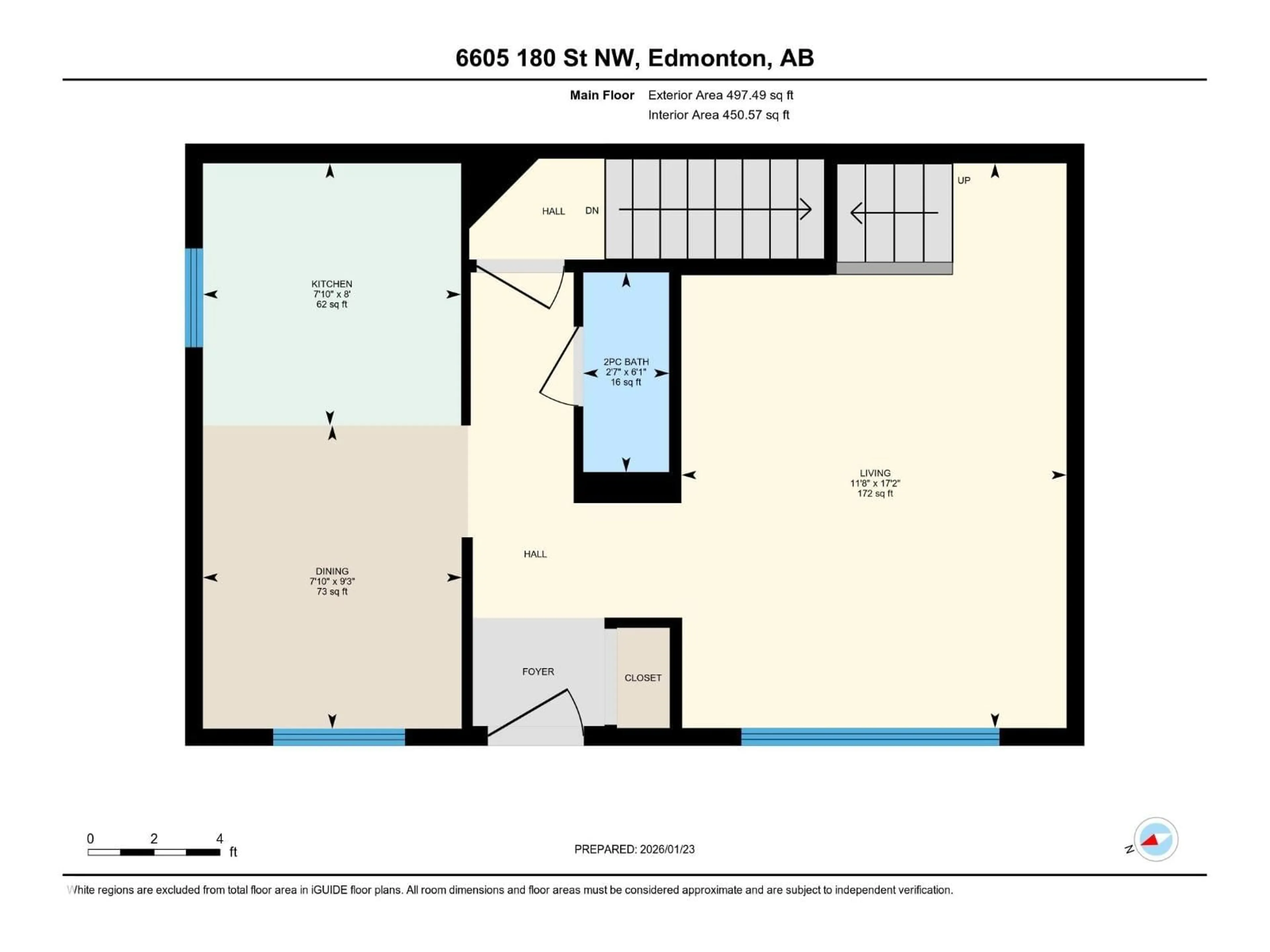 Floor plan for 6605 180 ST, Edmonton Alberta T5T2A3