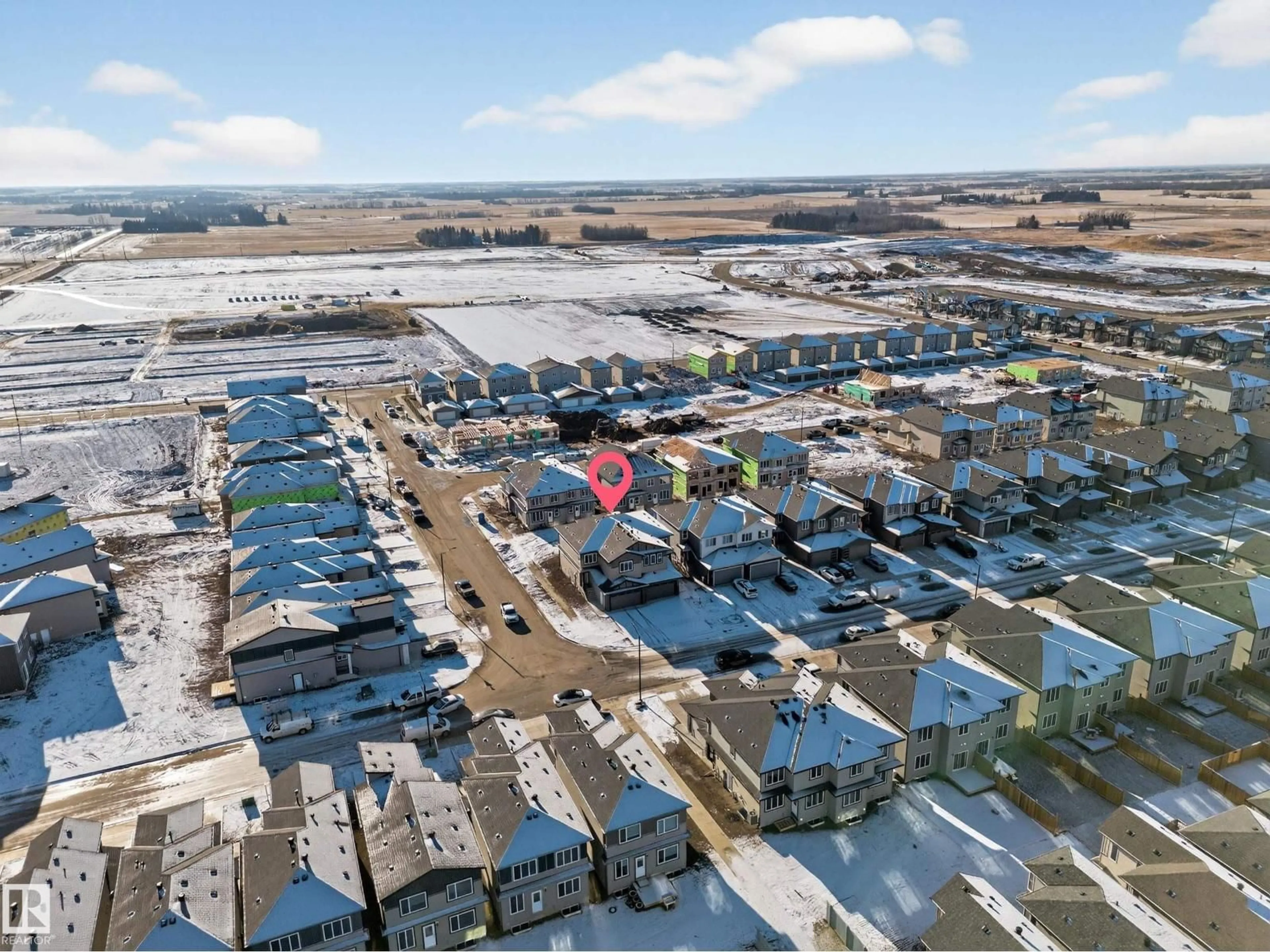 A pic from outside/outdoor area/front of a property/back of a property/a pic from drone, street for 3605 41 AV, Beaumont Alberta T4X3H3