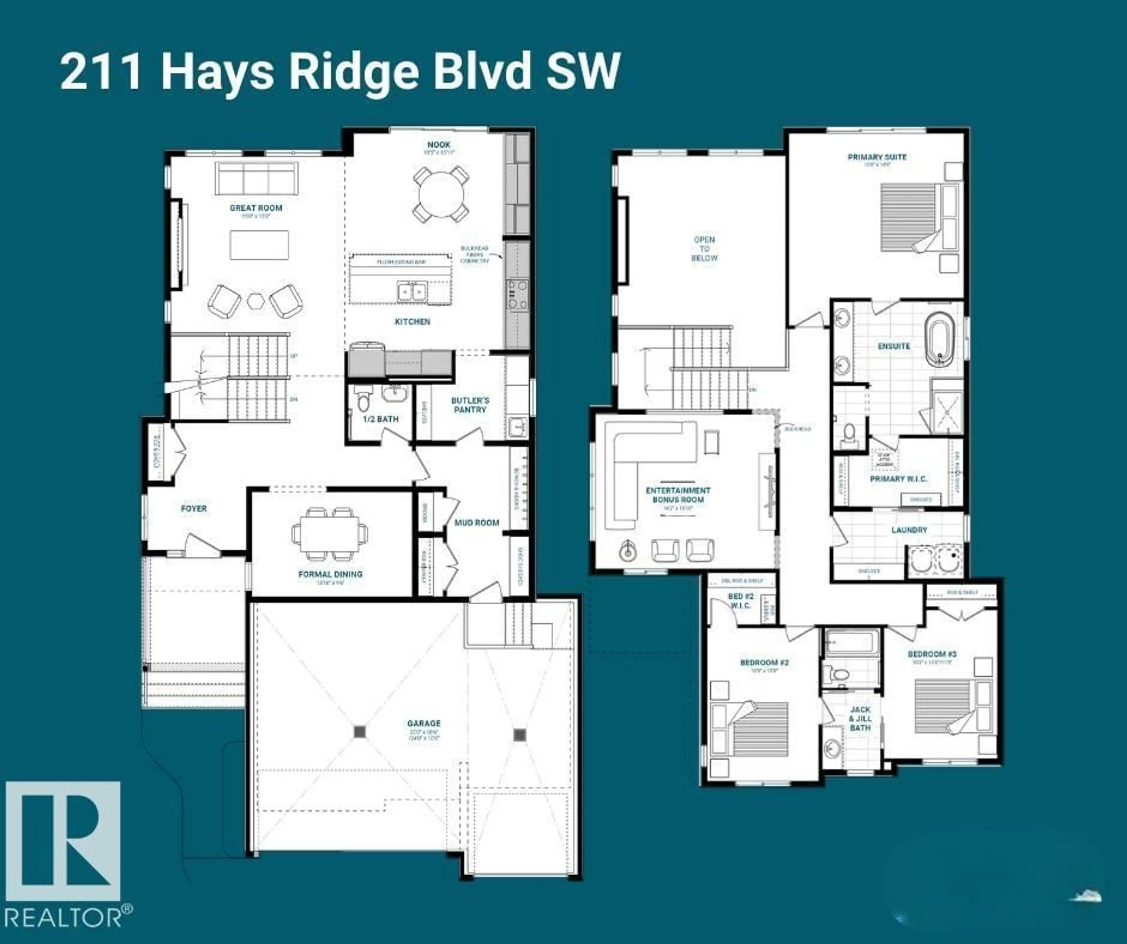 Floor plan for 211 HAYS RIDGE BV, Edmonton Alberta T6W4G6