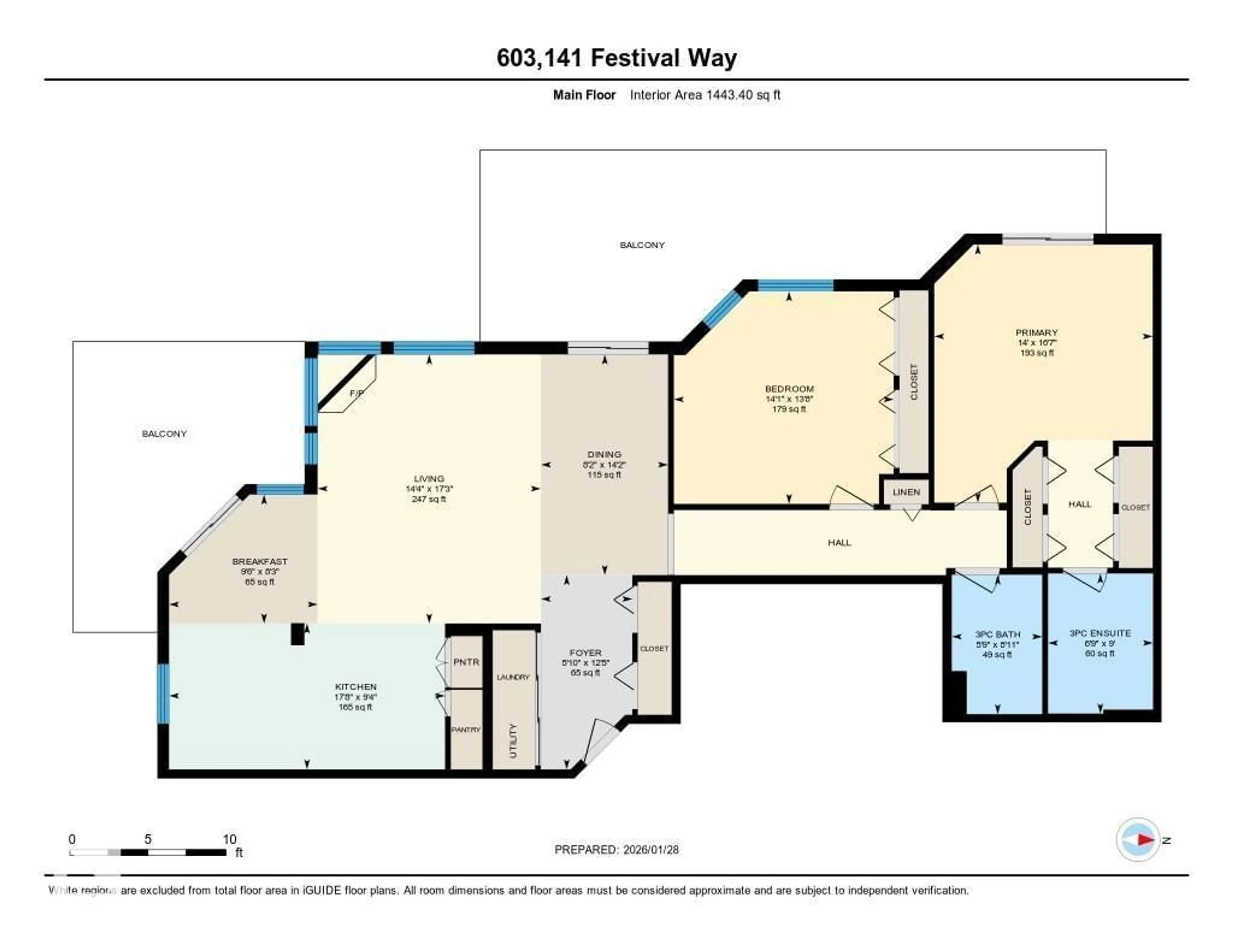 Floor plan for 603 FESTIVAL WY, Sherwood Park Alberta T8A3V8