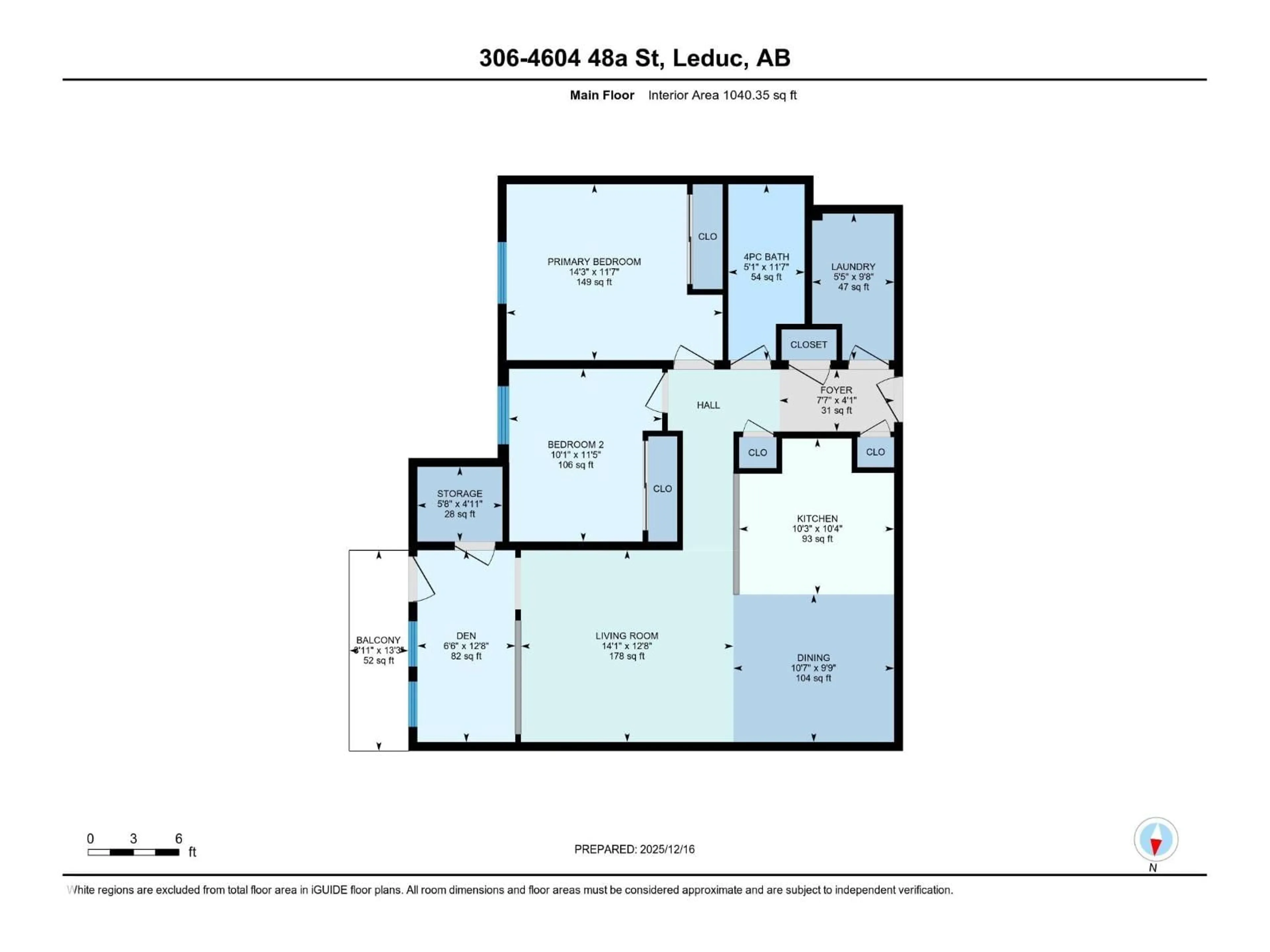 Floor plan for 306 - 4604 48A ST, Leduc Alberta T9E5X8