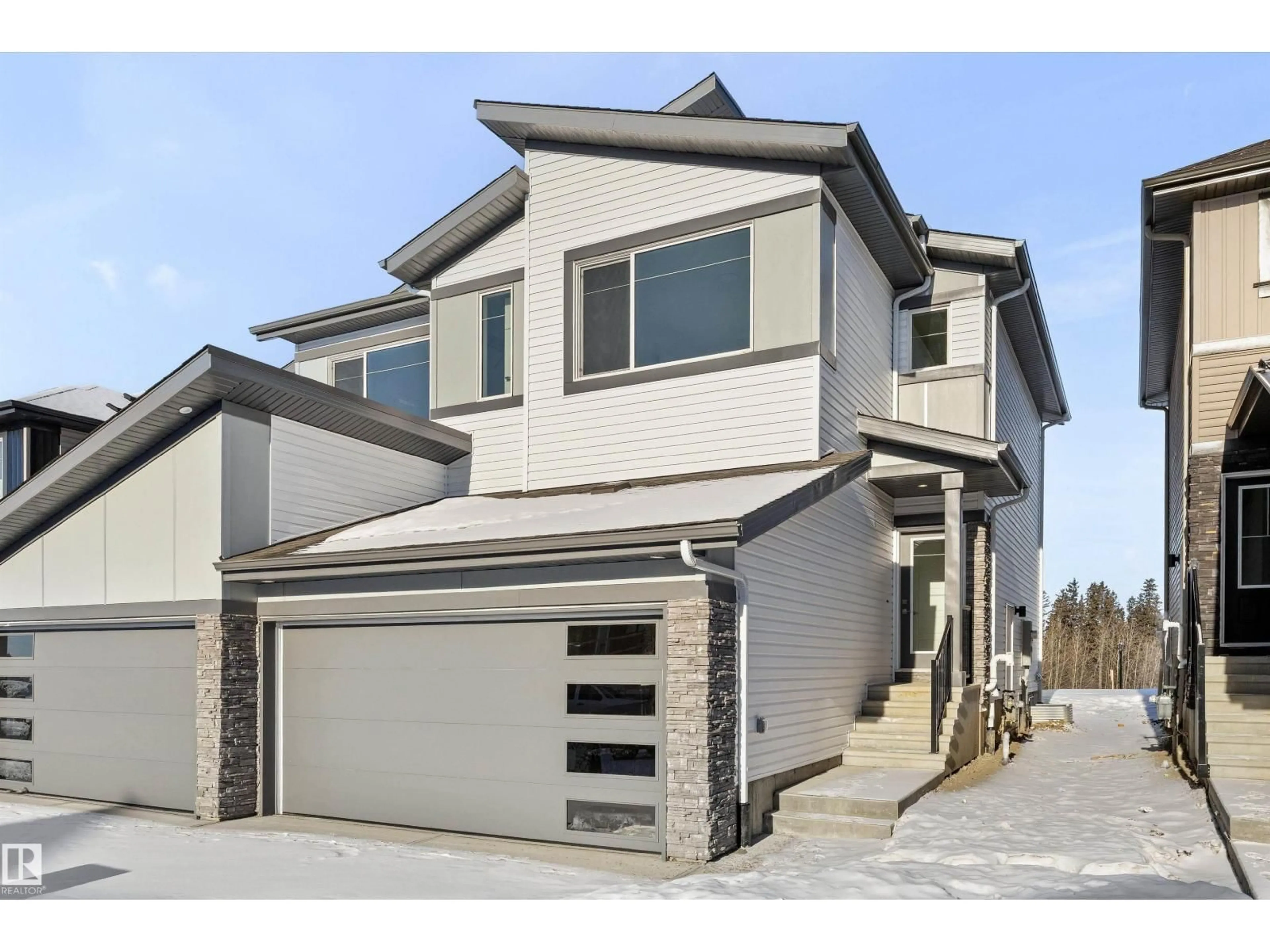 Home with vinyl exterior material, street for 4182 KINGLET DR, Edmonton Alberta T5S0W1