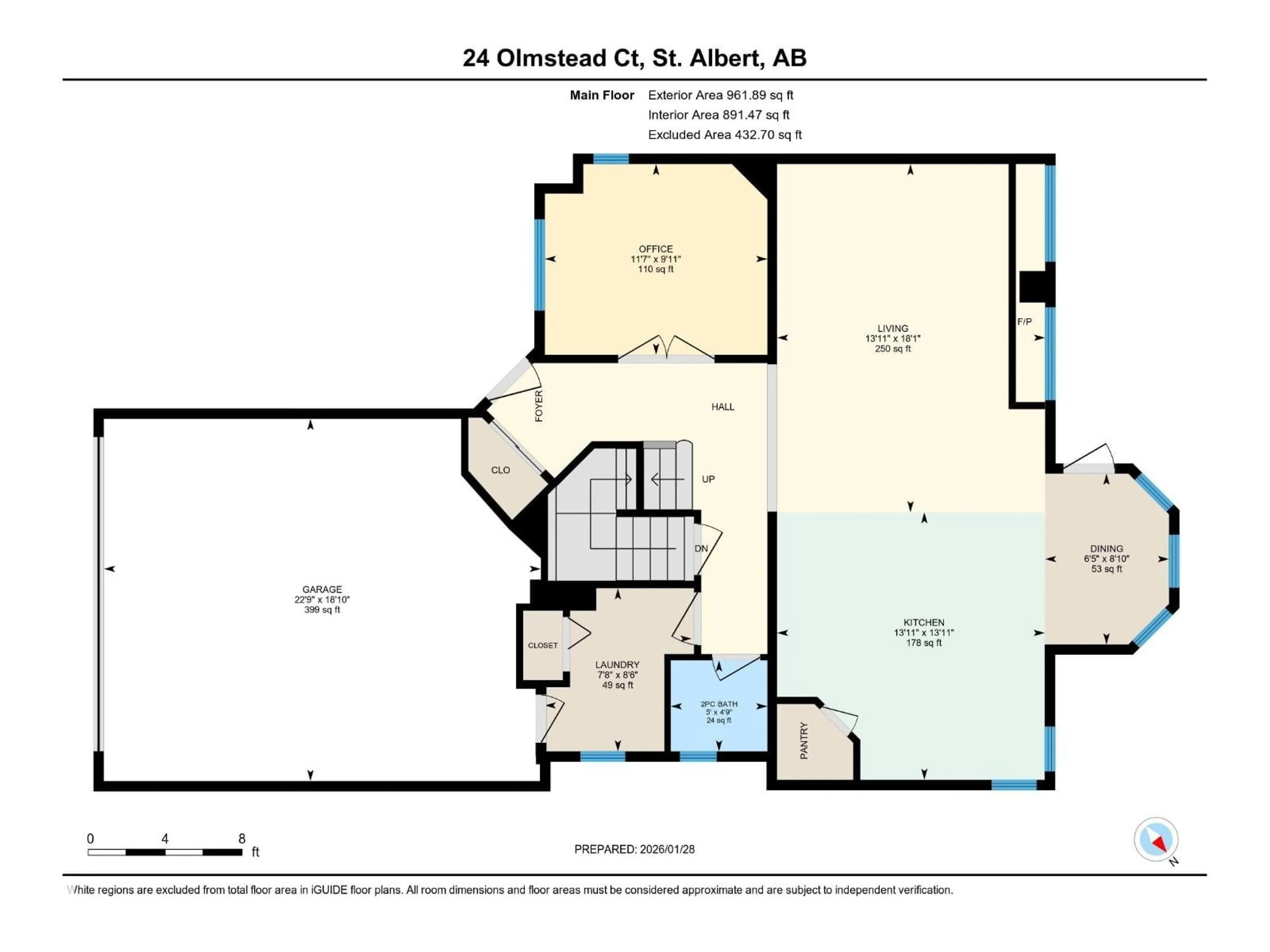 Floor plan for 24 OLMSTEAD CO, St. Albert Alberta T8N6R5