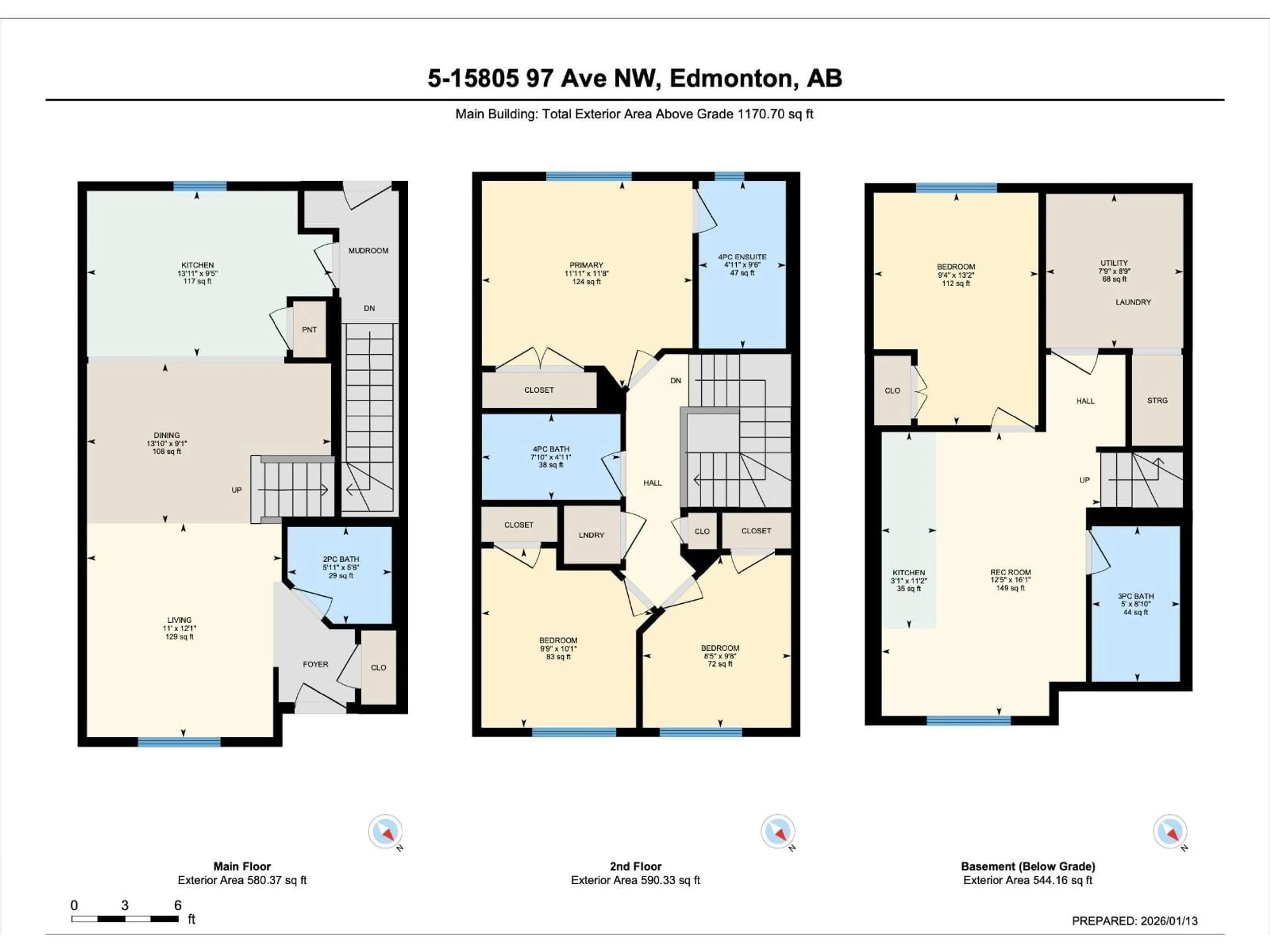 Floor plan for #5 - 15805 97 AVE, Edmonton Alberta T5P2P6