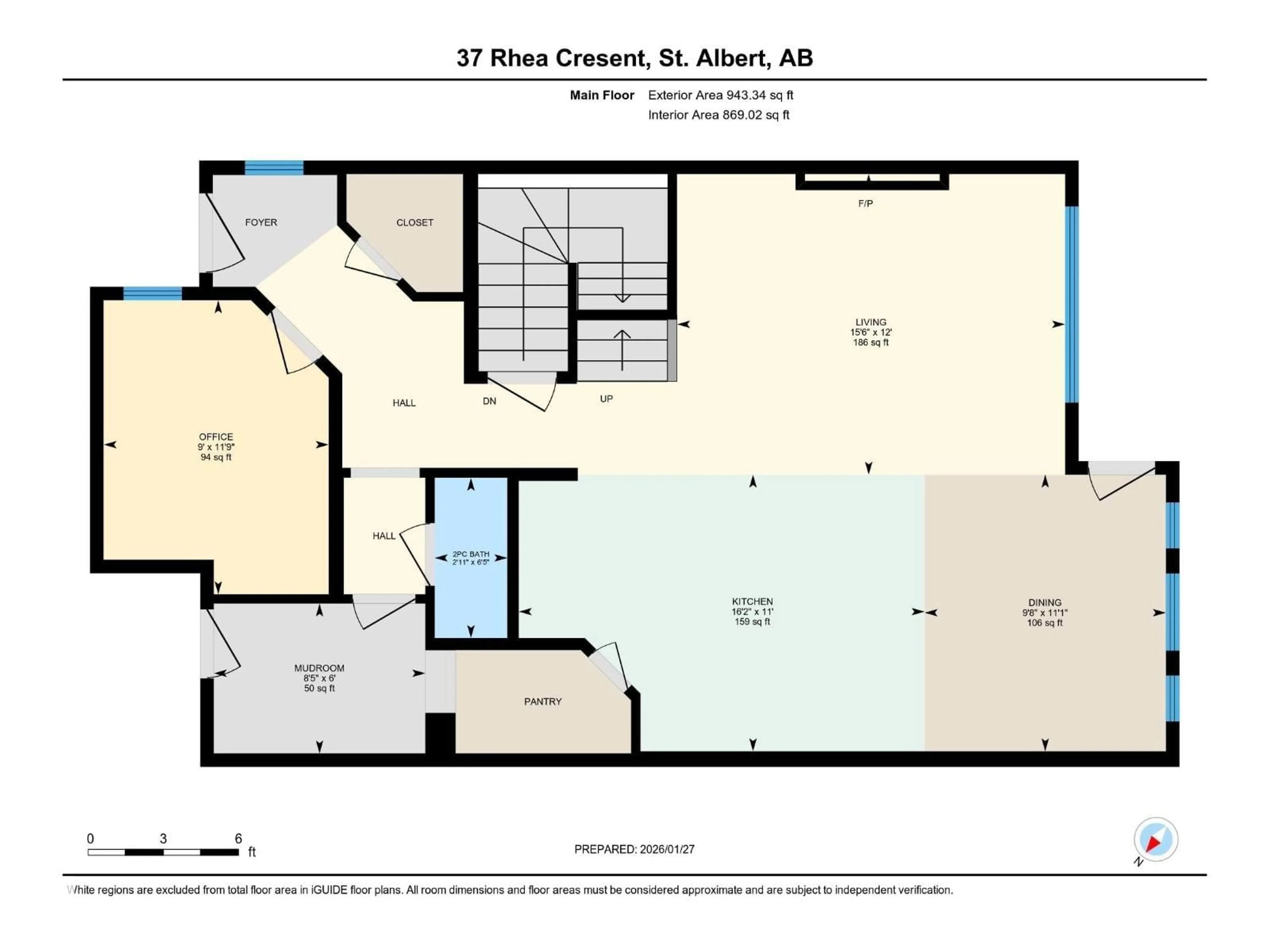 Floor plan for 37 RHEA CR, St. Albert Alberta T8N8A4