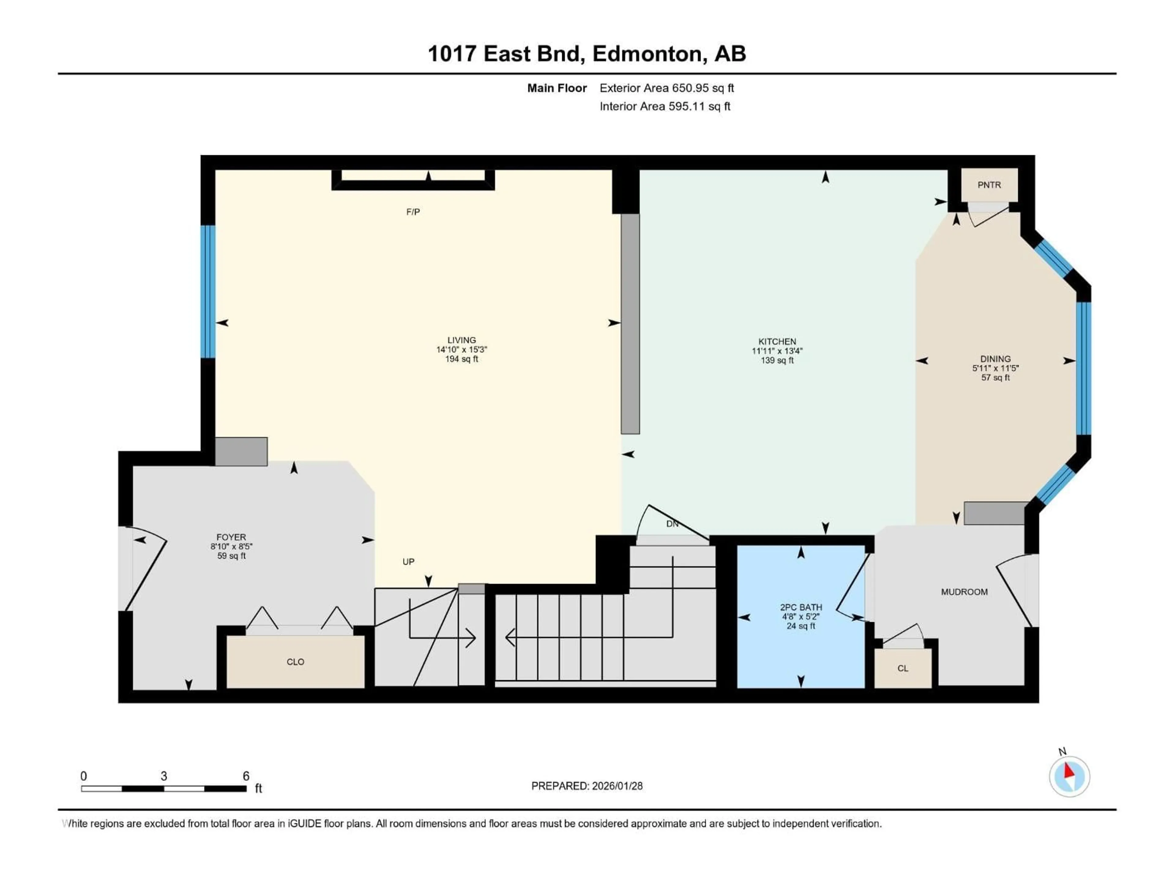 Floor plan for 1017 EAST BEND BN, Edmonton Alberta T6M0V4