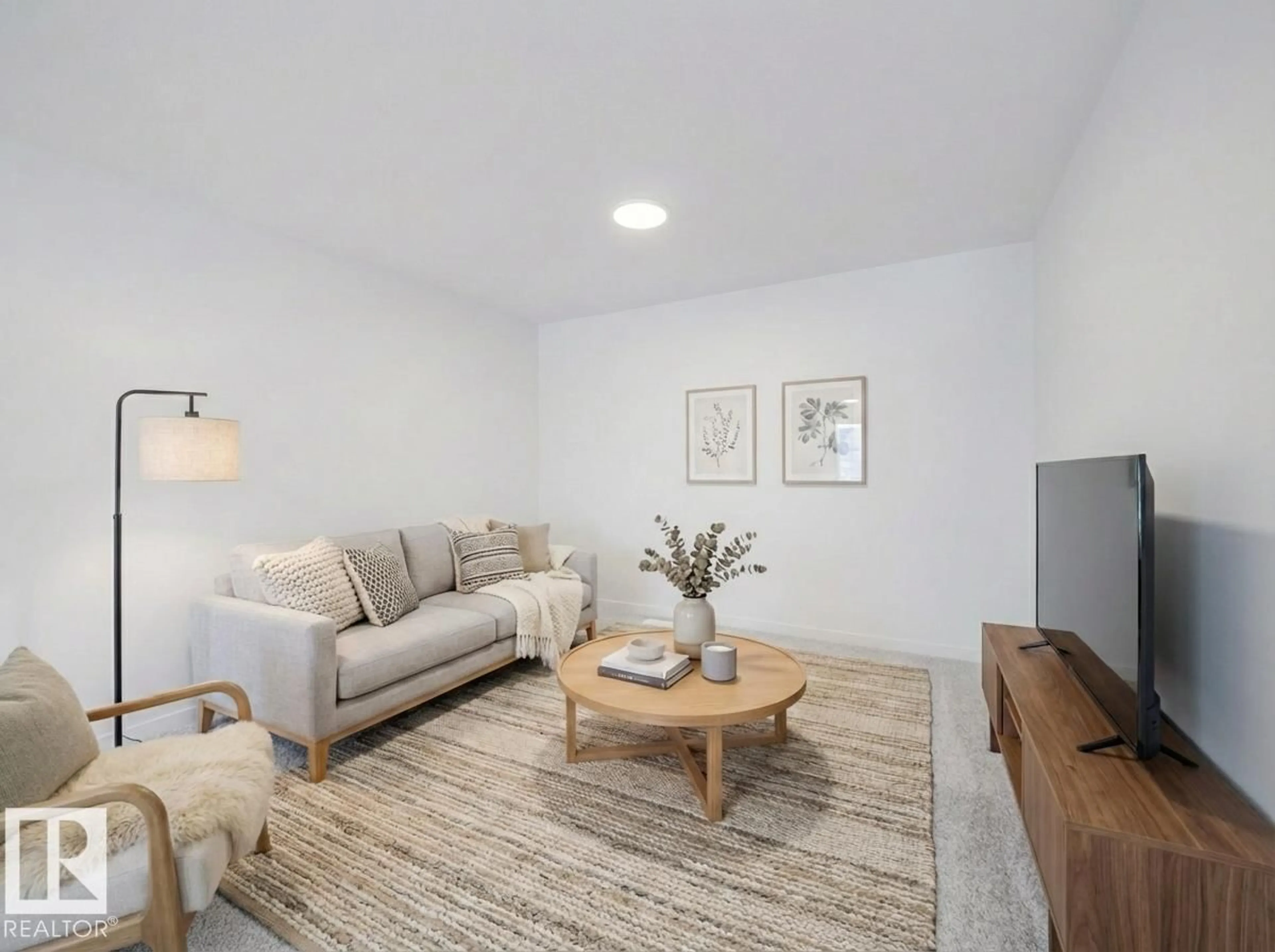 Living room with furniture, unknown for NW - 8724 224 ST, Edmonton Alberta T5T7Y5