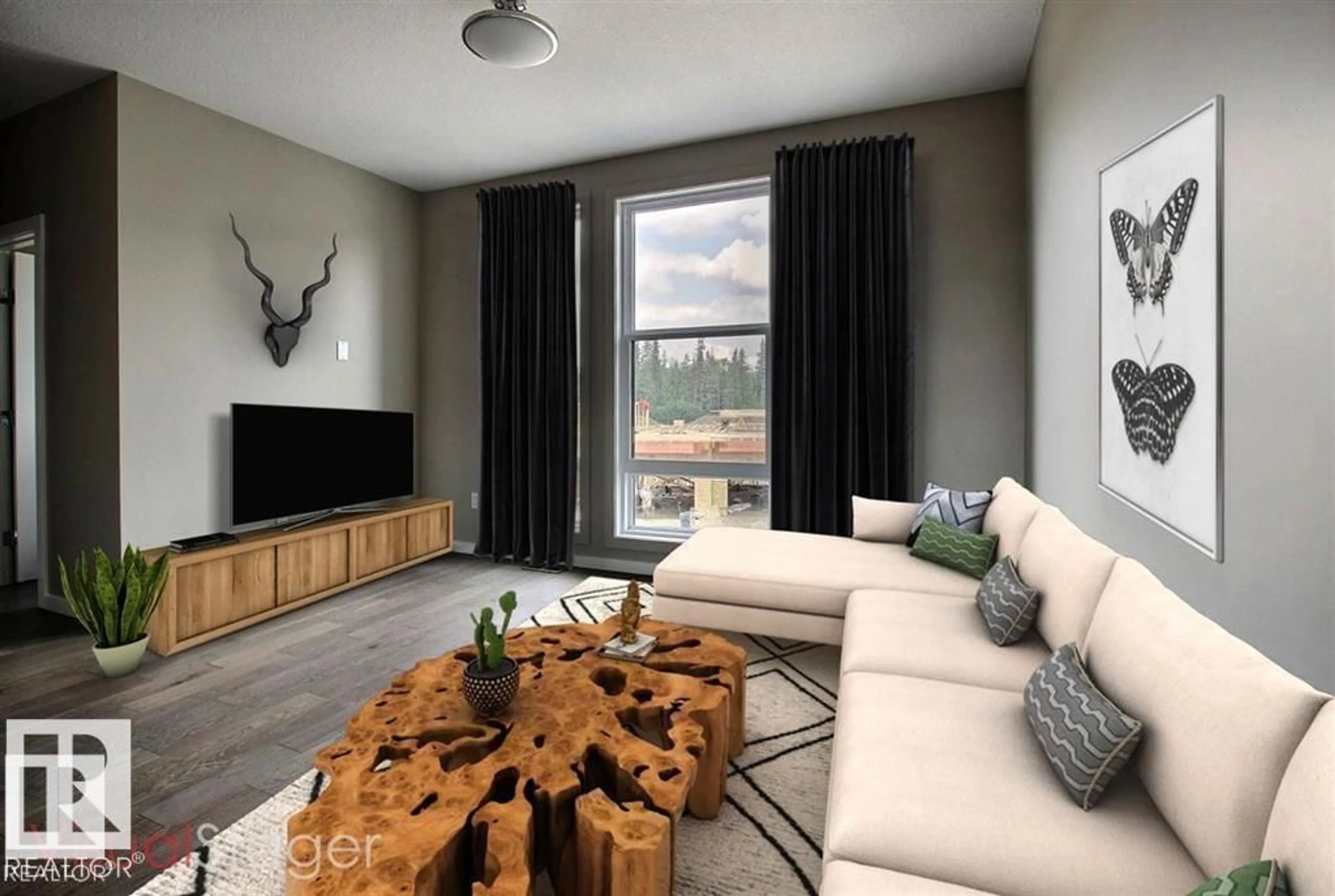 Living room with furniture, unknown for #125 - 1304 RUTHERFORD RD, Edmonton Alberta T6W0B4