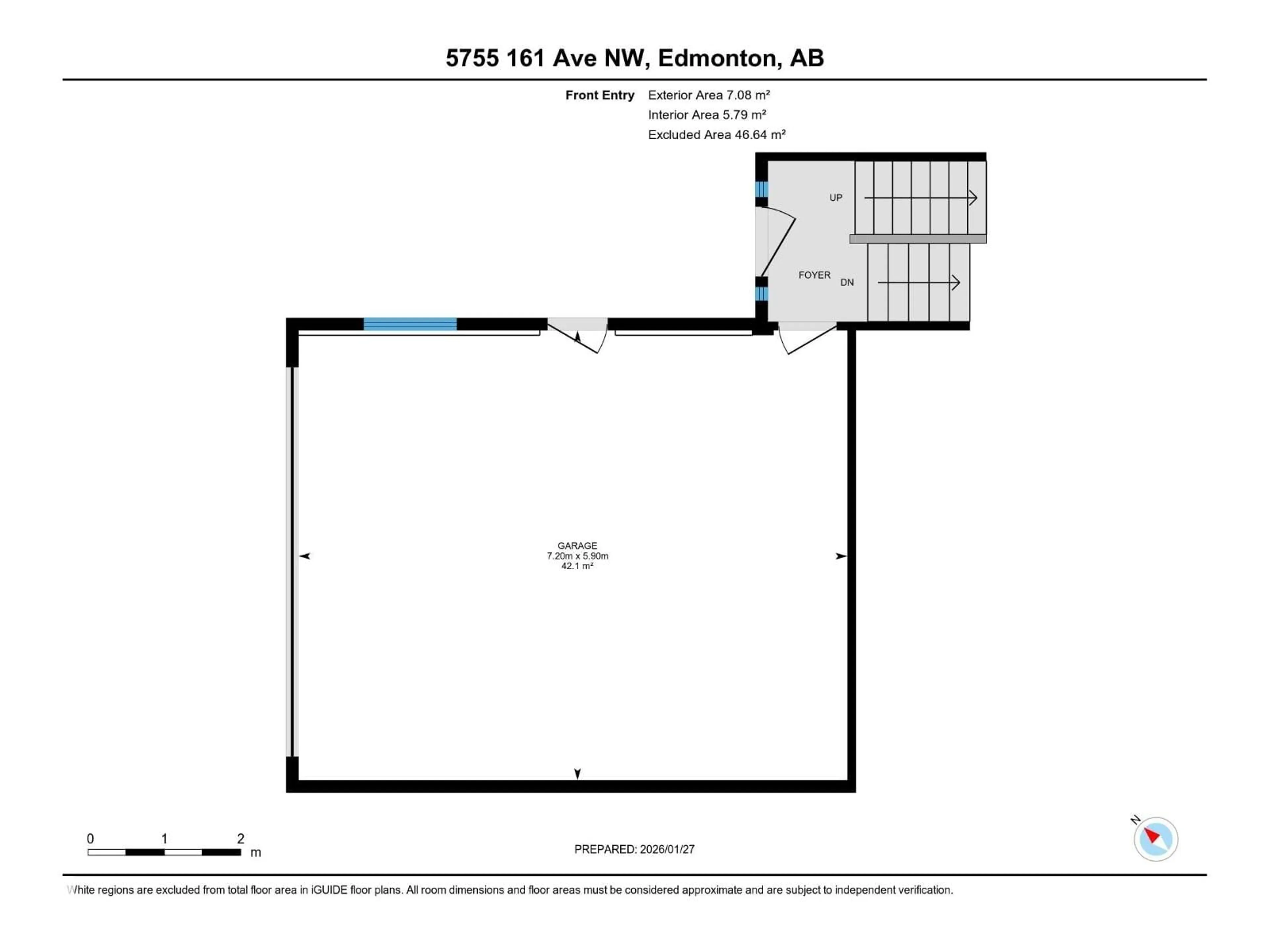 Floor plan for 5755 161 AV, Edmonton Alberta T5Y2S9