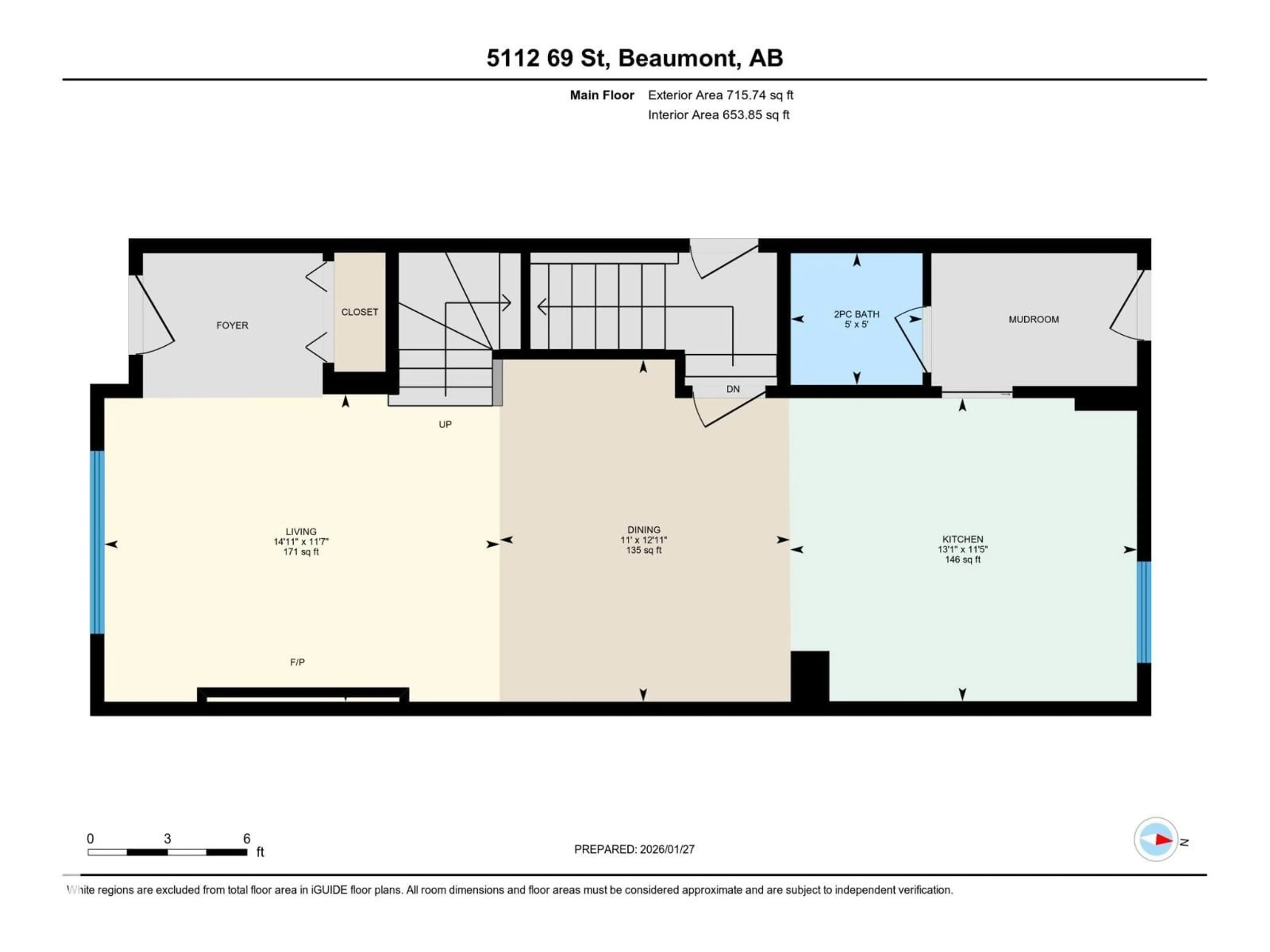 Floor plan for 5112 69 ST, Beaumont Alberta T4X2Z3