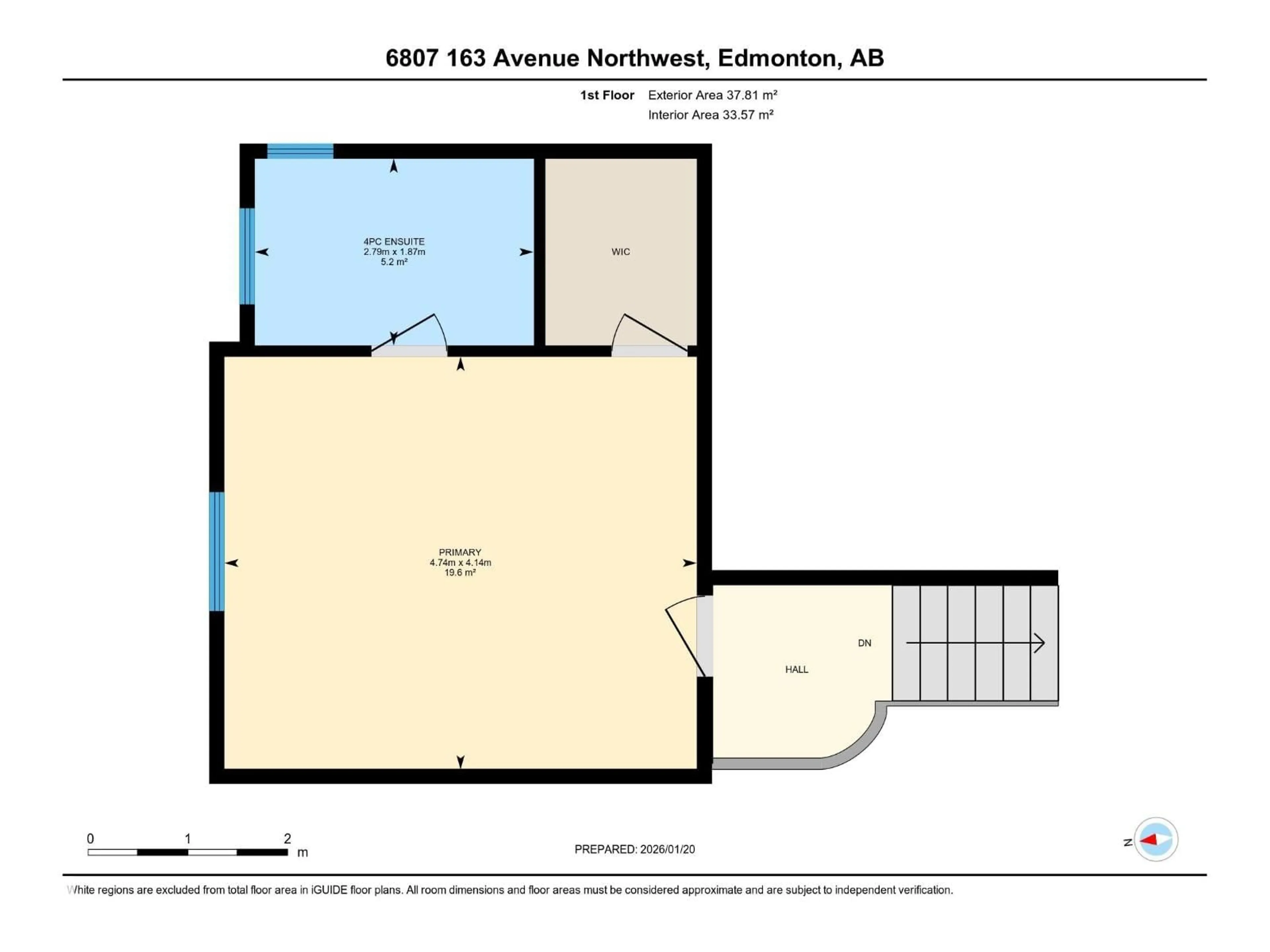 Floor plan for 6807 163 AV NW, Edmonton Alberta T5Z3C6