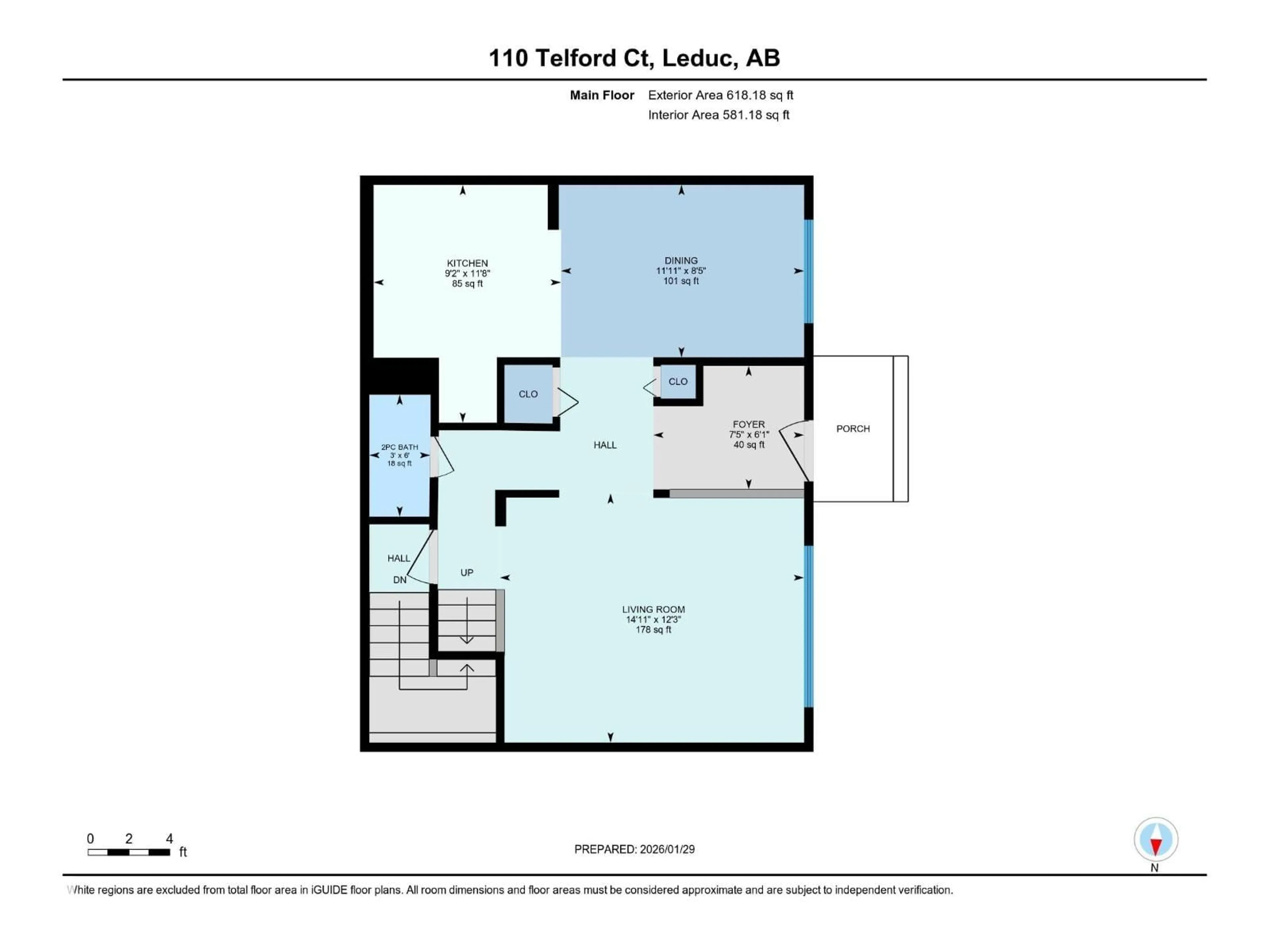 Floor plan for 110 TELFORD CO, Leduc Alberta T9E5M3